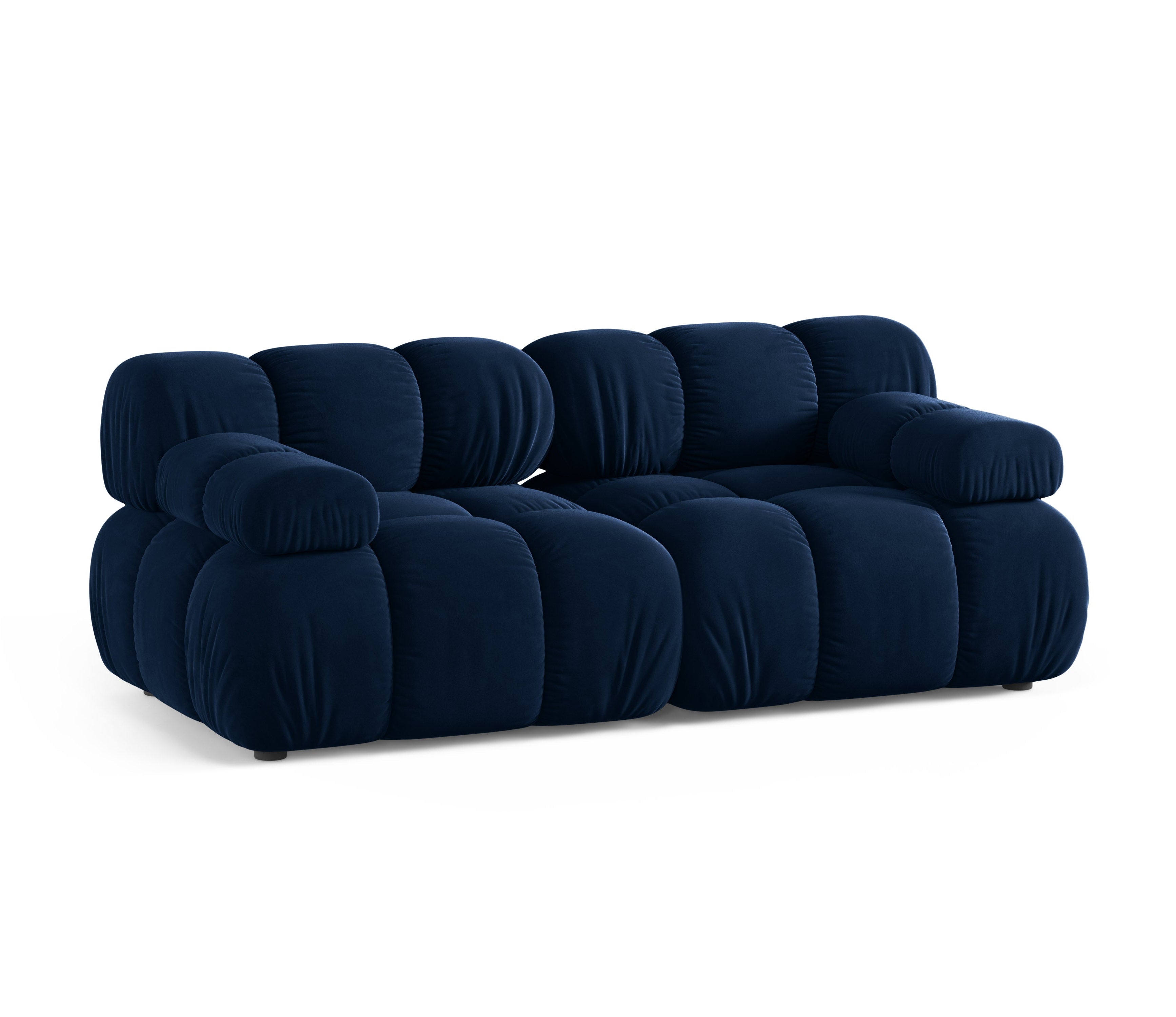 Modulares Samtsofa für 2 Personen BELLIS in königsblau