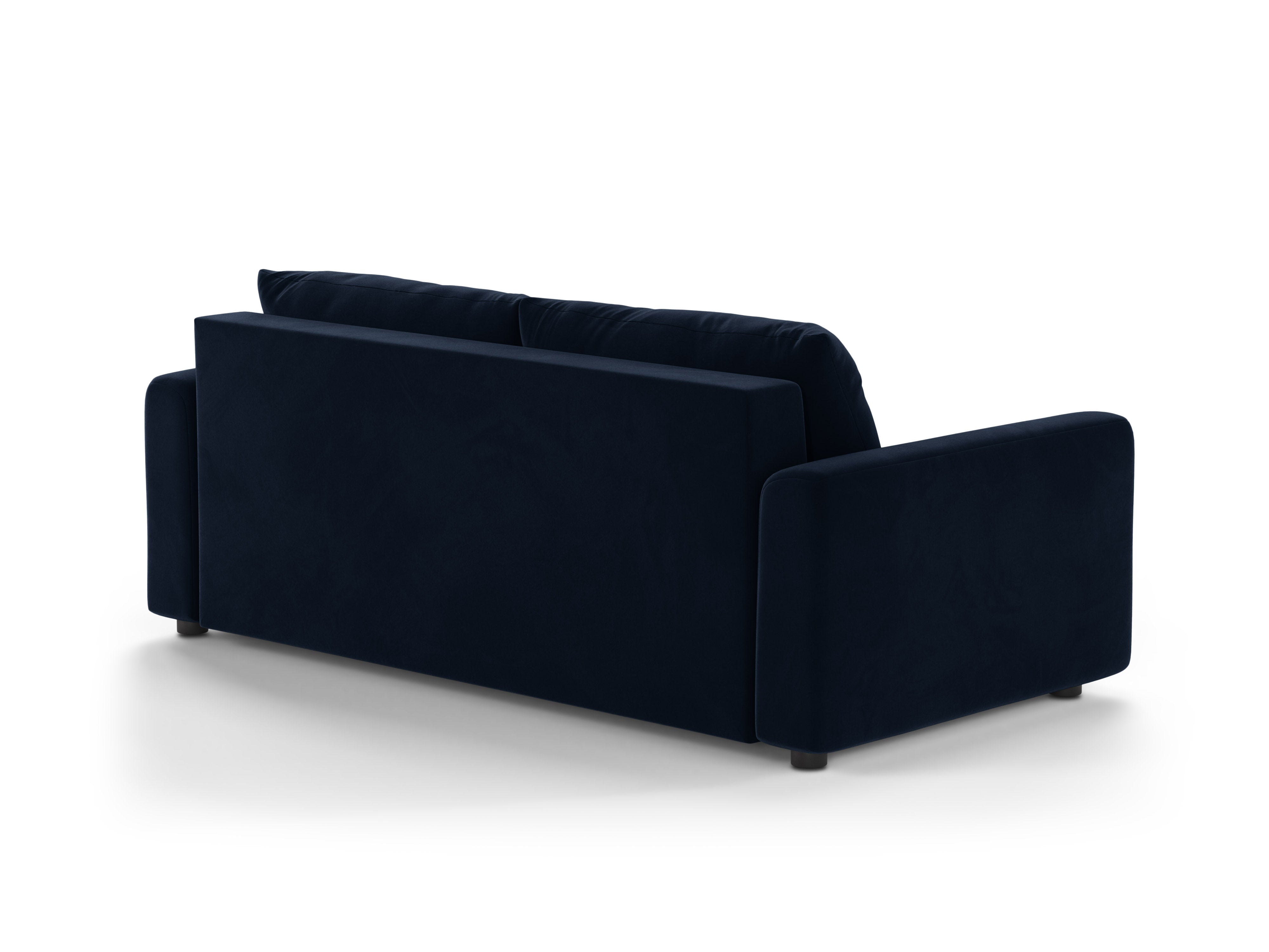 Sofa aus Samt für 3 Personen mit Schlaf-Funktion DAVID königsblau