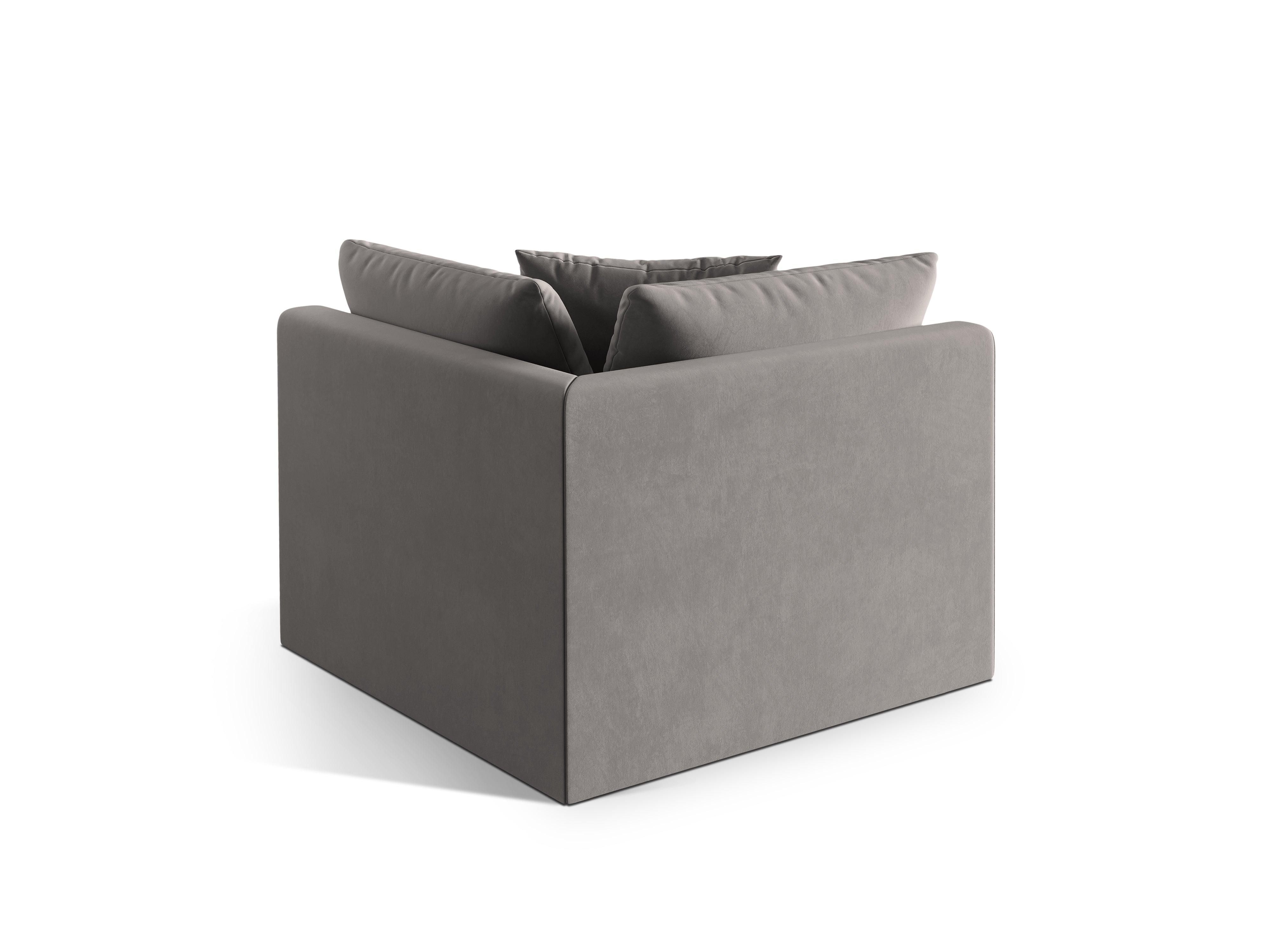 Velvet modular sofa CHRIS - gray corner element