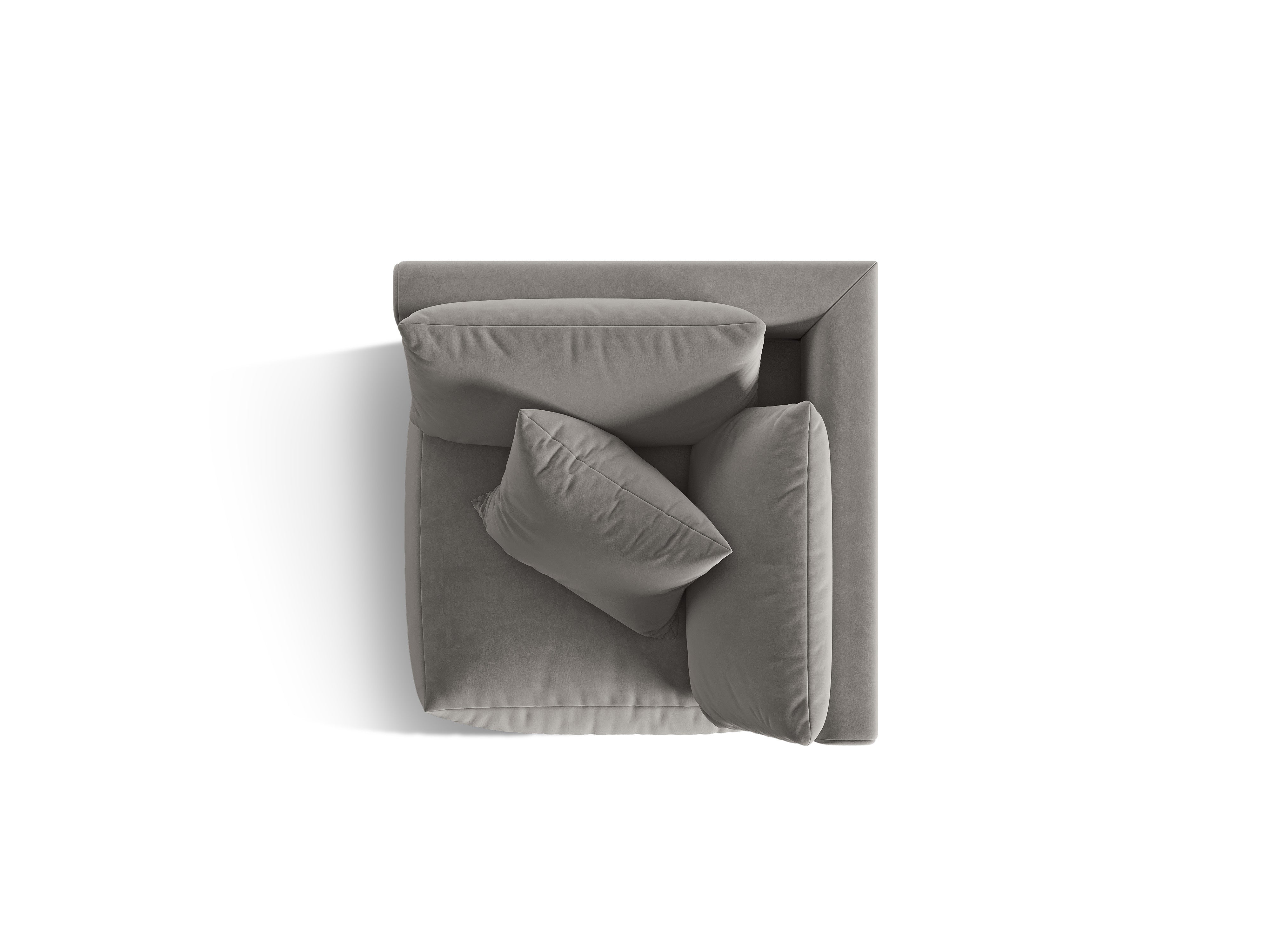 Velvet modular sofa CHRIS - gray corner element