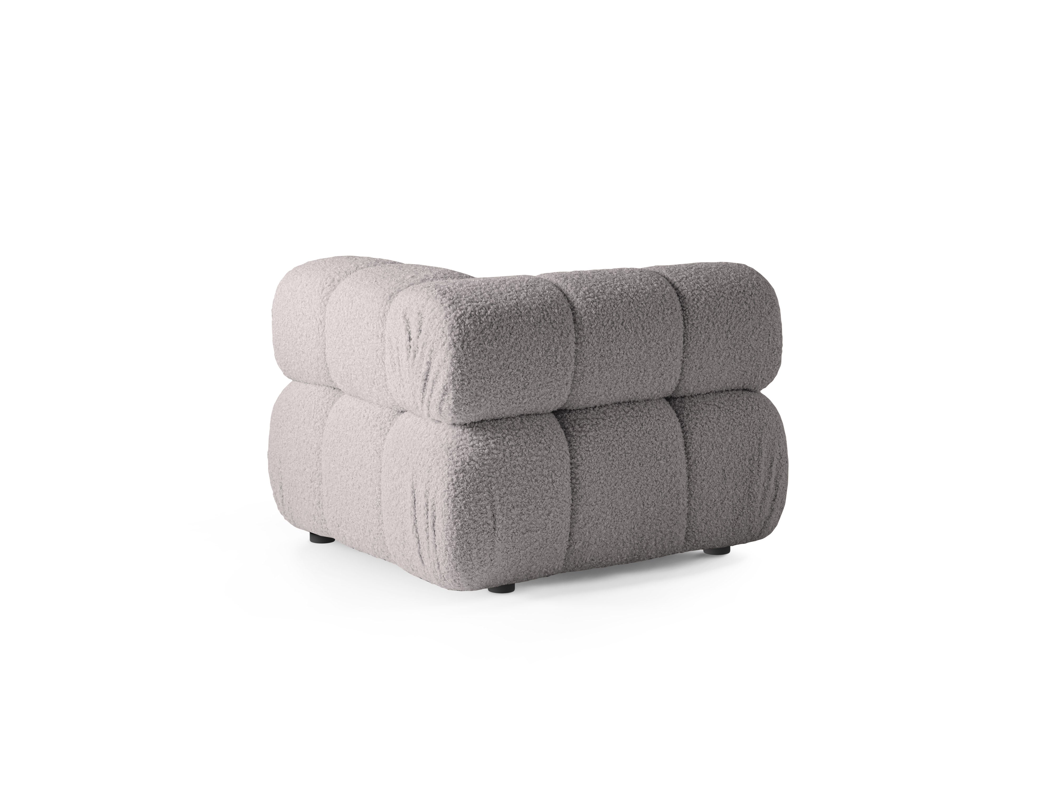Modulares Sofa BELLIS - graues Boucle-Eckmodul