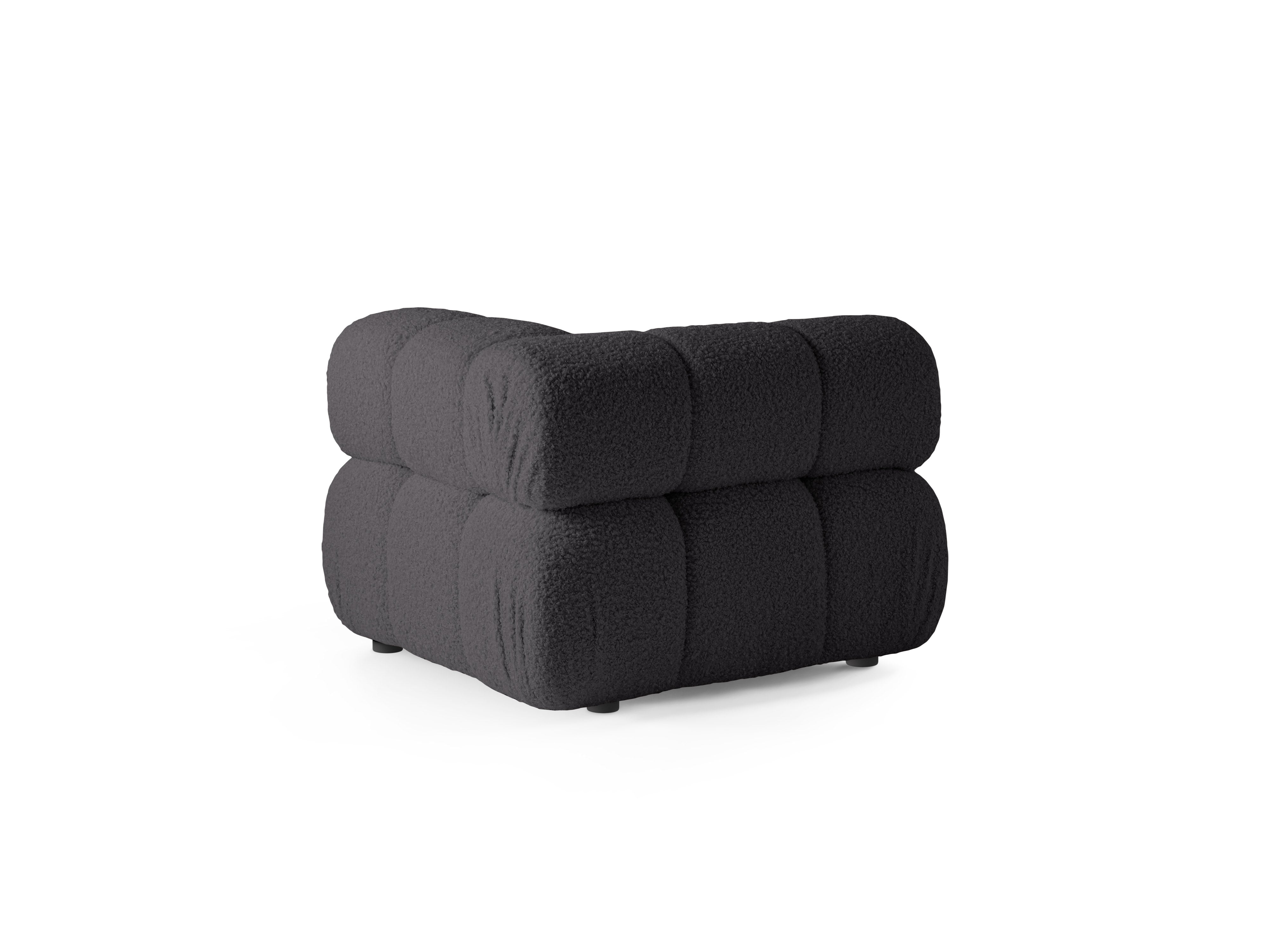 Modulares Sofa BELLIS - graues Boucle-Eckmodul