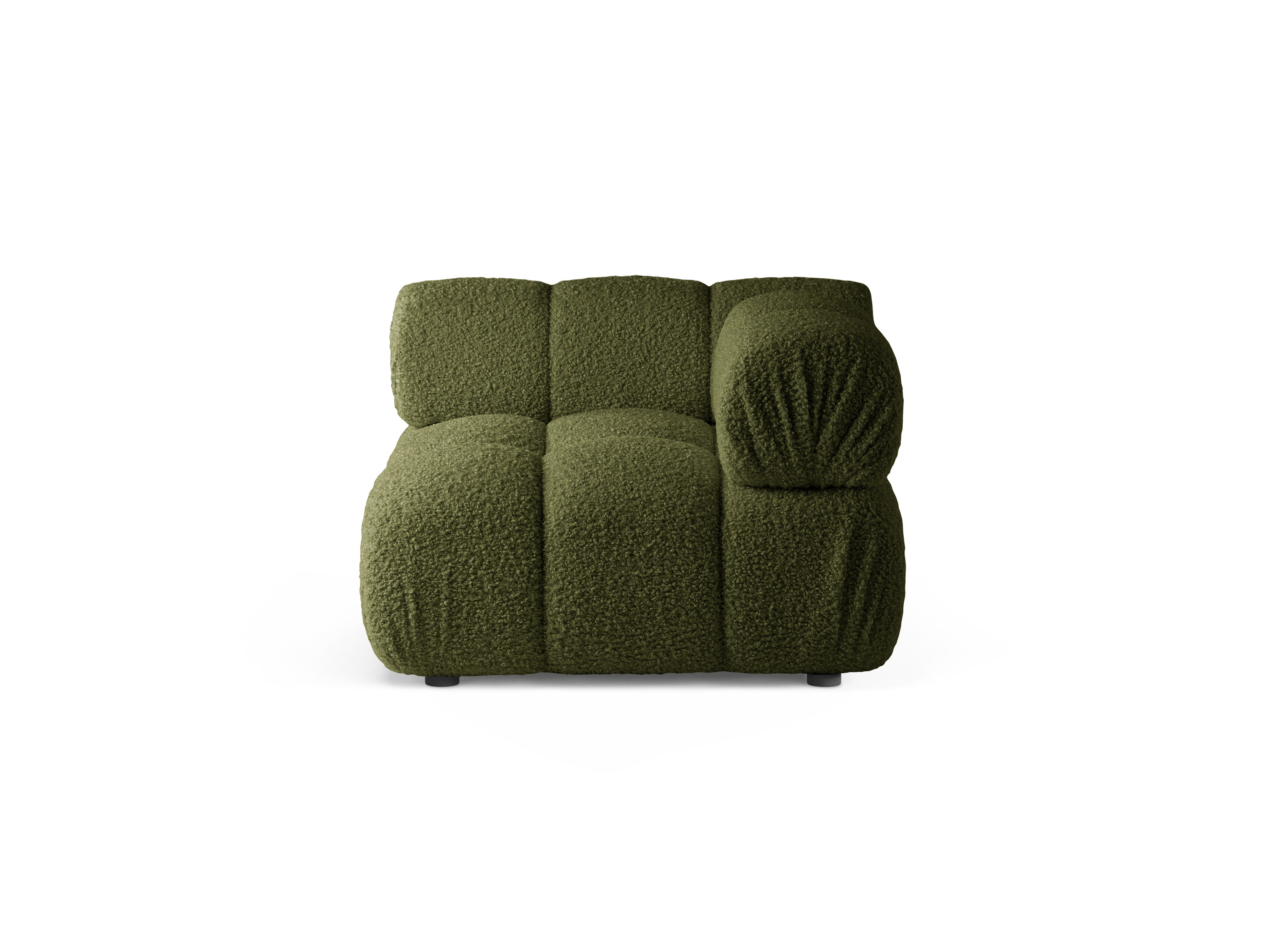 Modulares Sofa BELLIS - grüner Boucle-Eckmodul