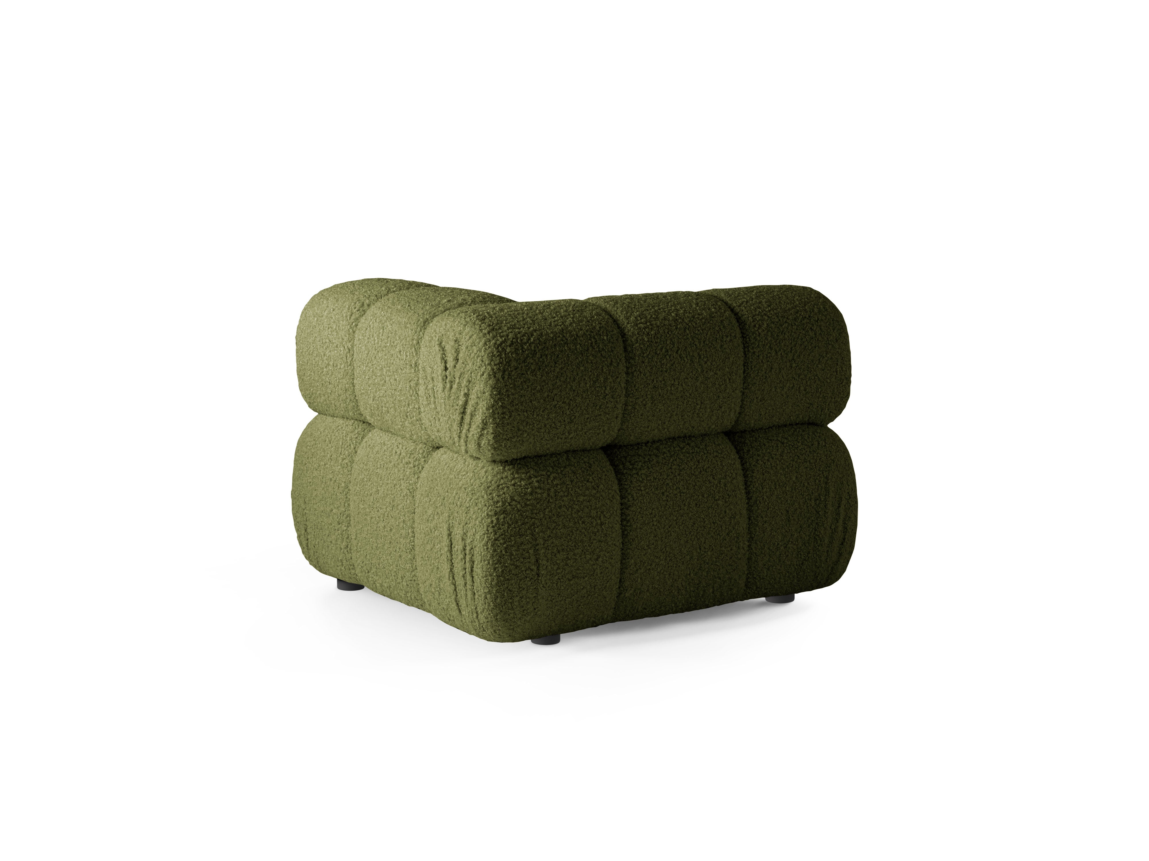 Modulares Sofa BELLIS - grüner Boucle-Eckmodul