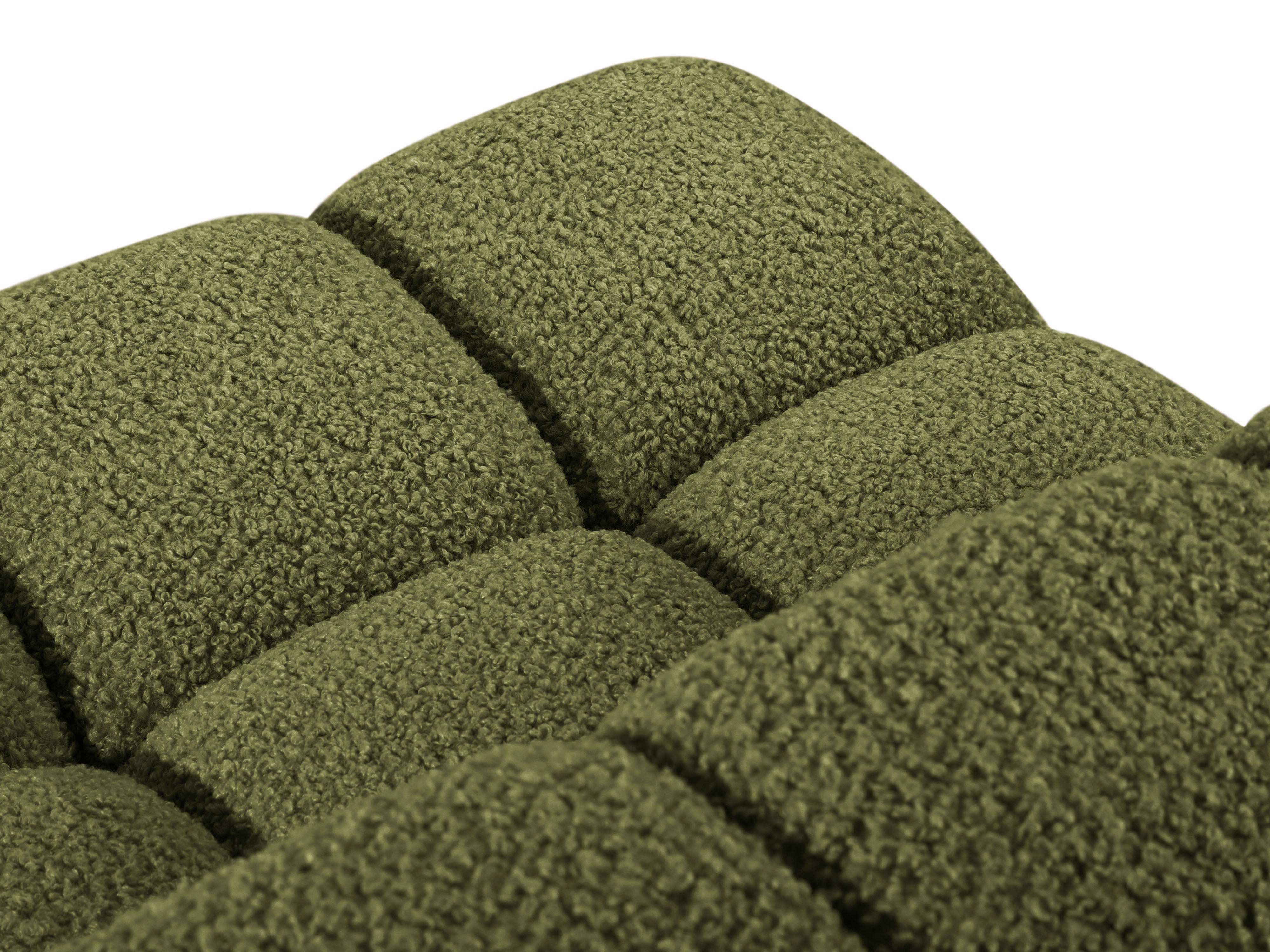 Modulares Sofa BELLIS - grüner Boucle-Eckmodul