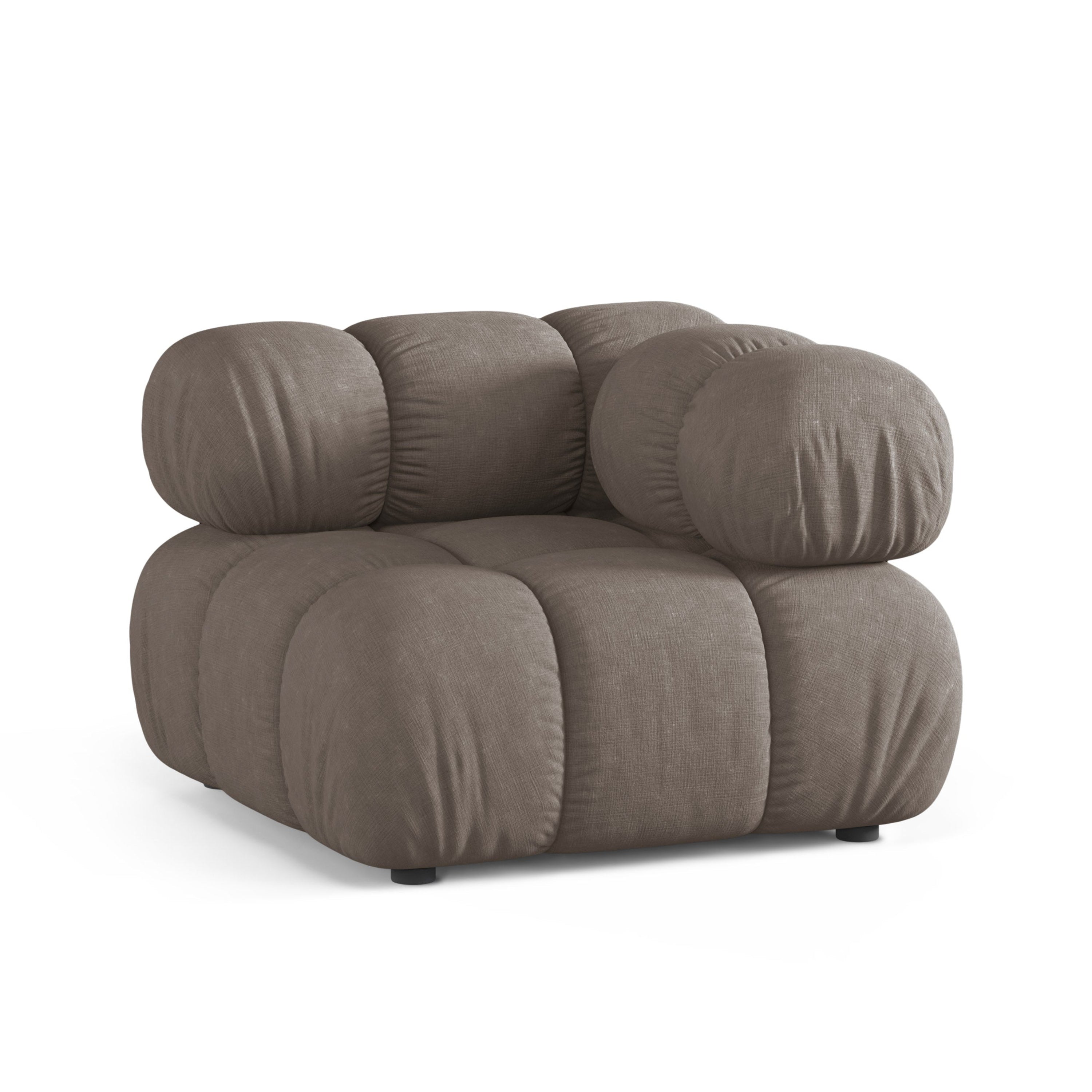 Modulares Sofa BELLIS - Eckmodul in dunklem Cappuccino