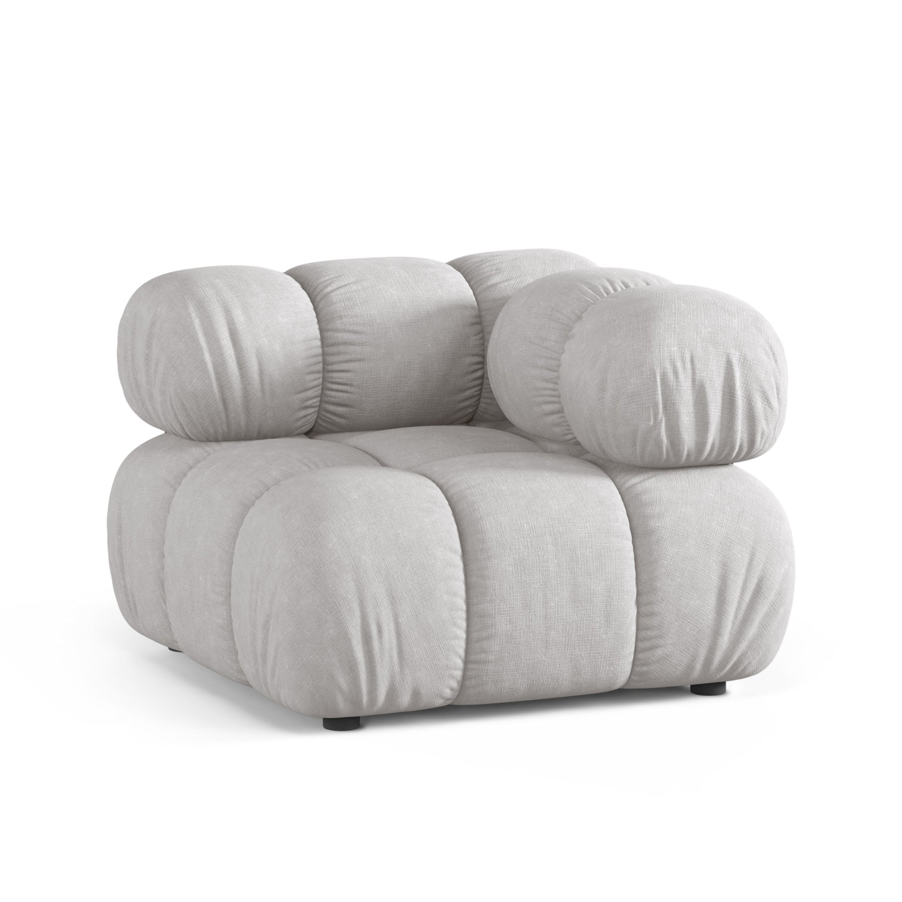 Modulares Sofa BELLIS - Eckmodul in Hellgrau