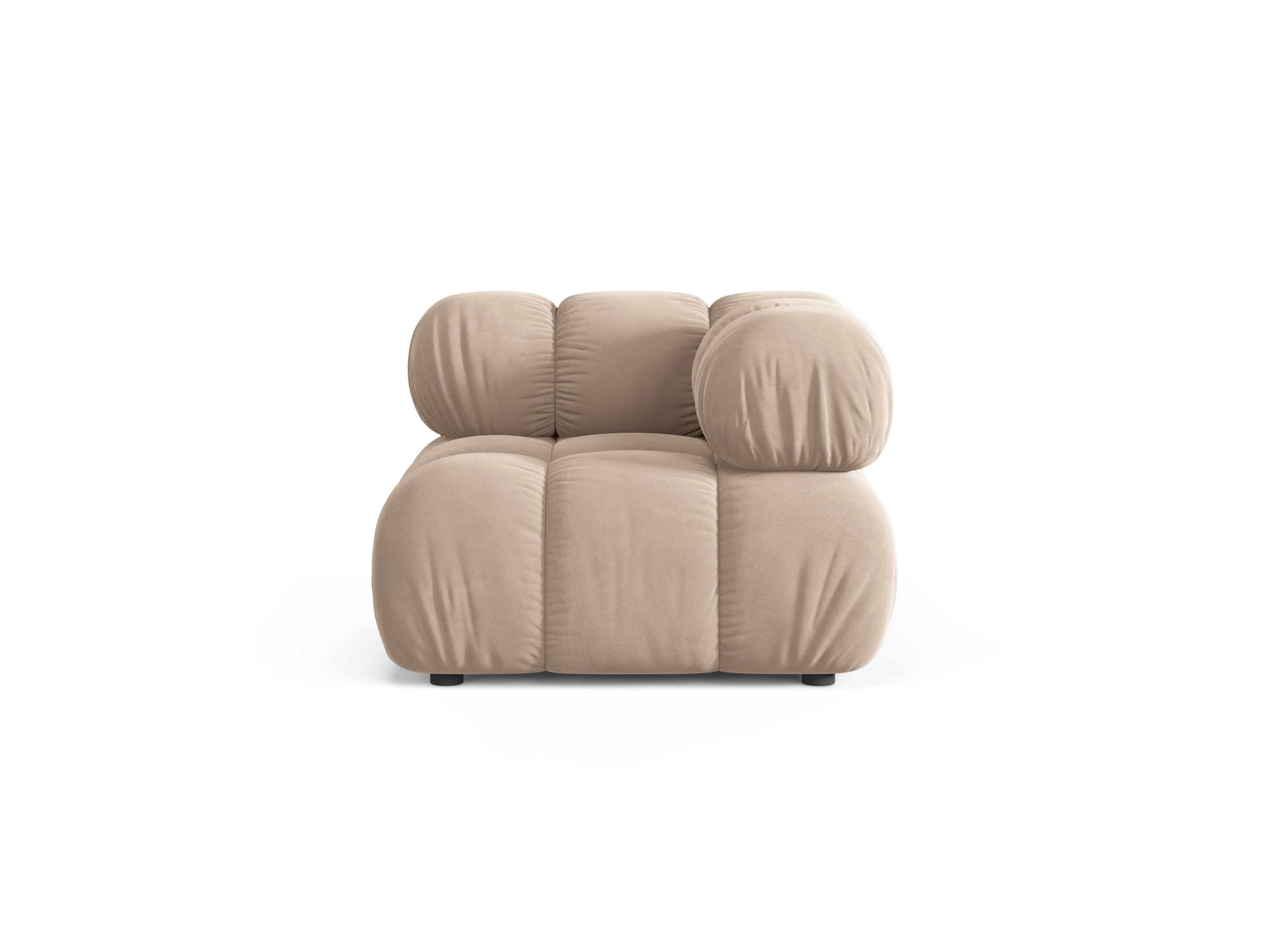 Modulares Sofa BELLIS - Eckmodul in beigem Velours