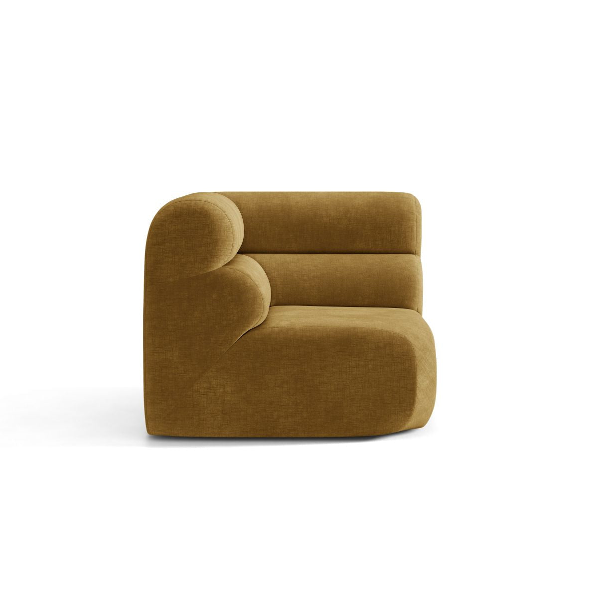 Modulares Sofa NEO - Eckmodul in senfgelbem Chenille