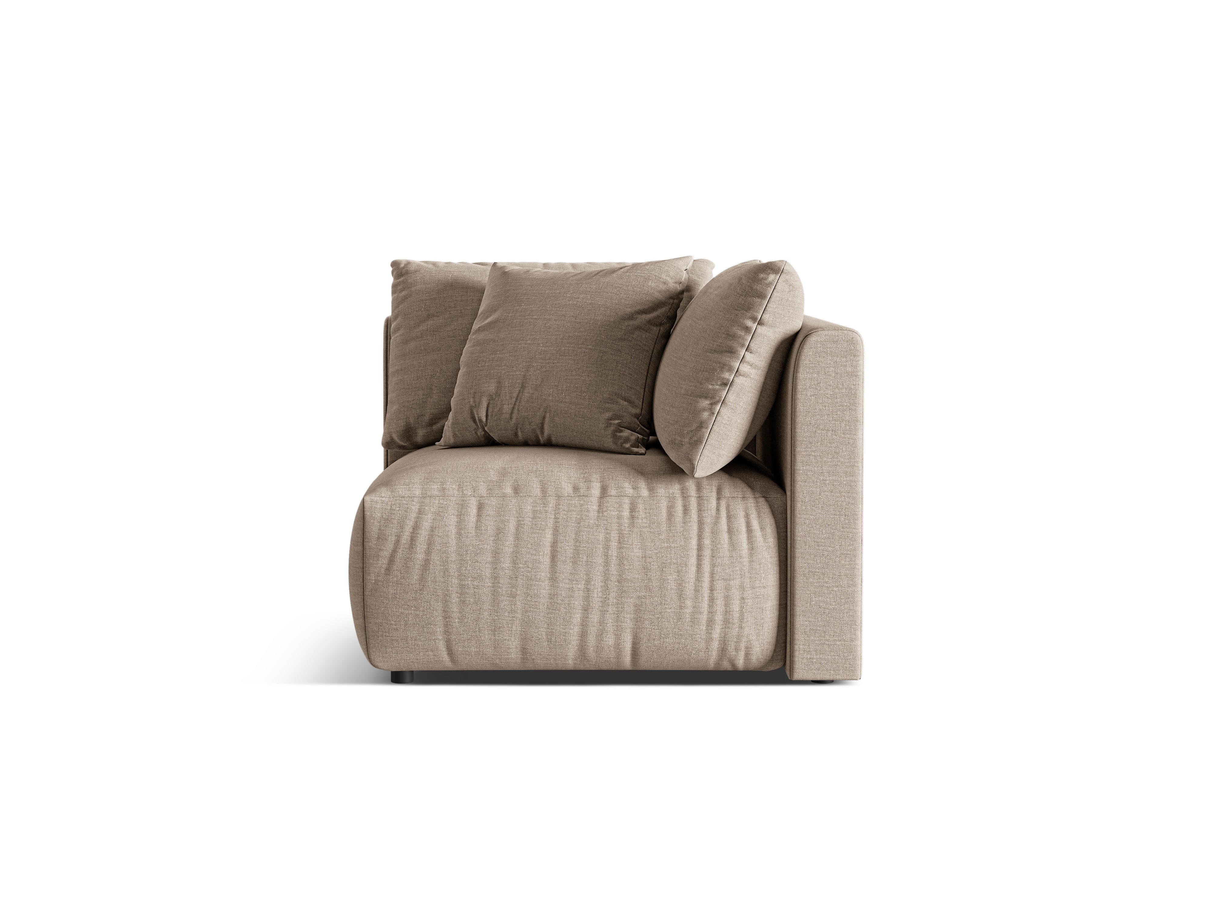 CHRIS modular sofa - sand-colored chenille corner element
