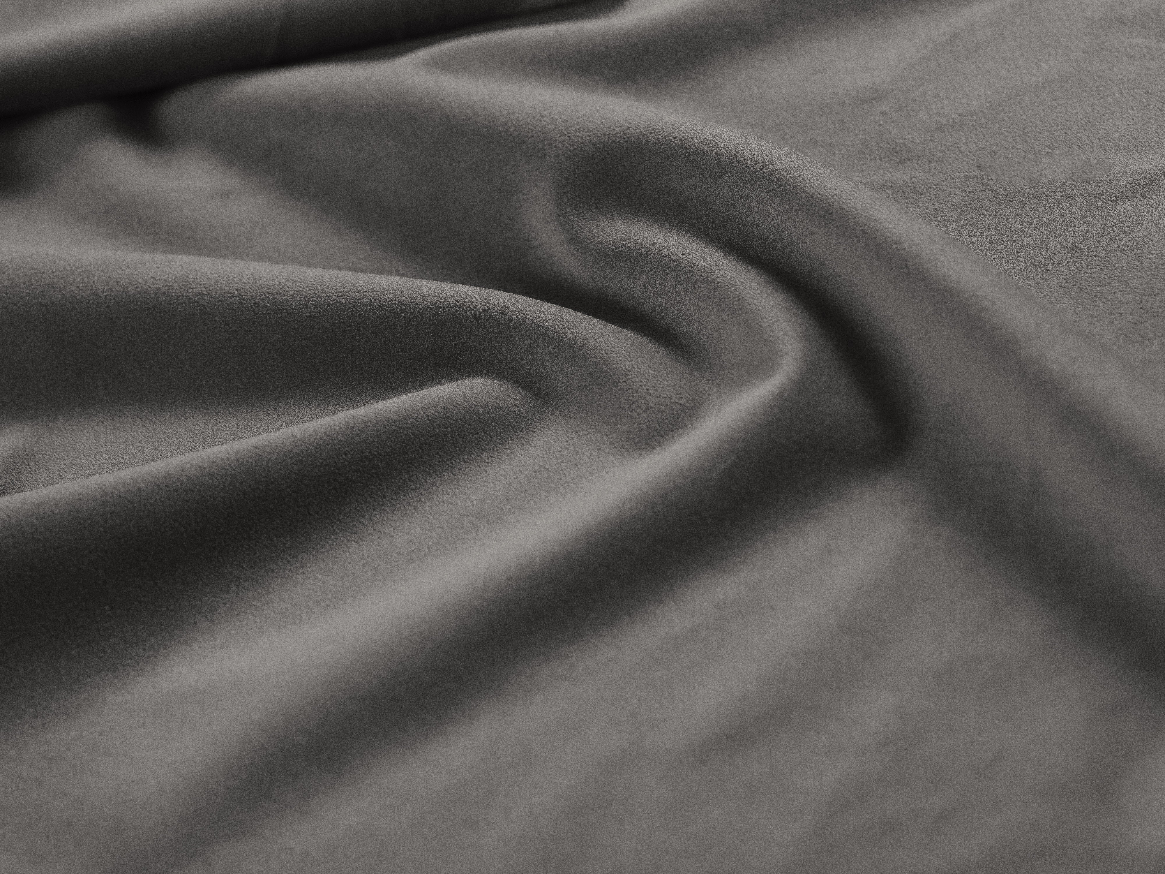 Modulares Samtsofa BELLIS - graues Eckmodul