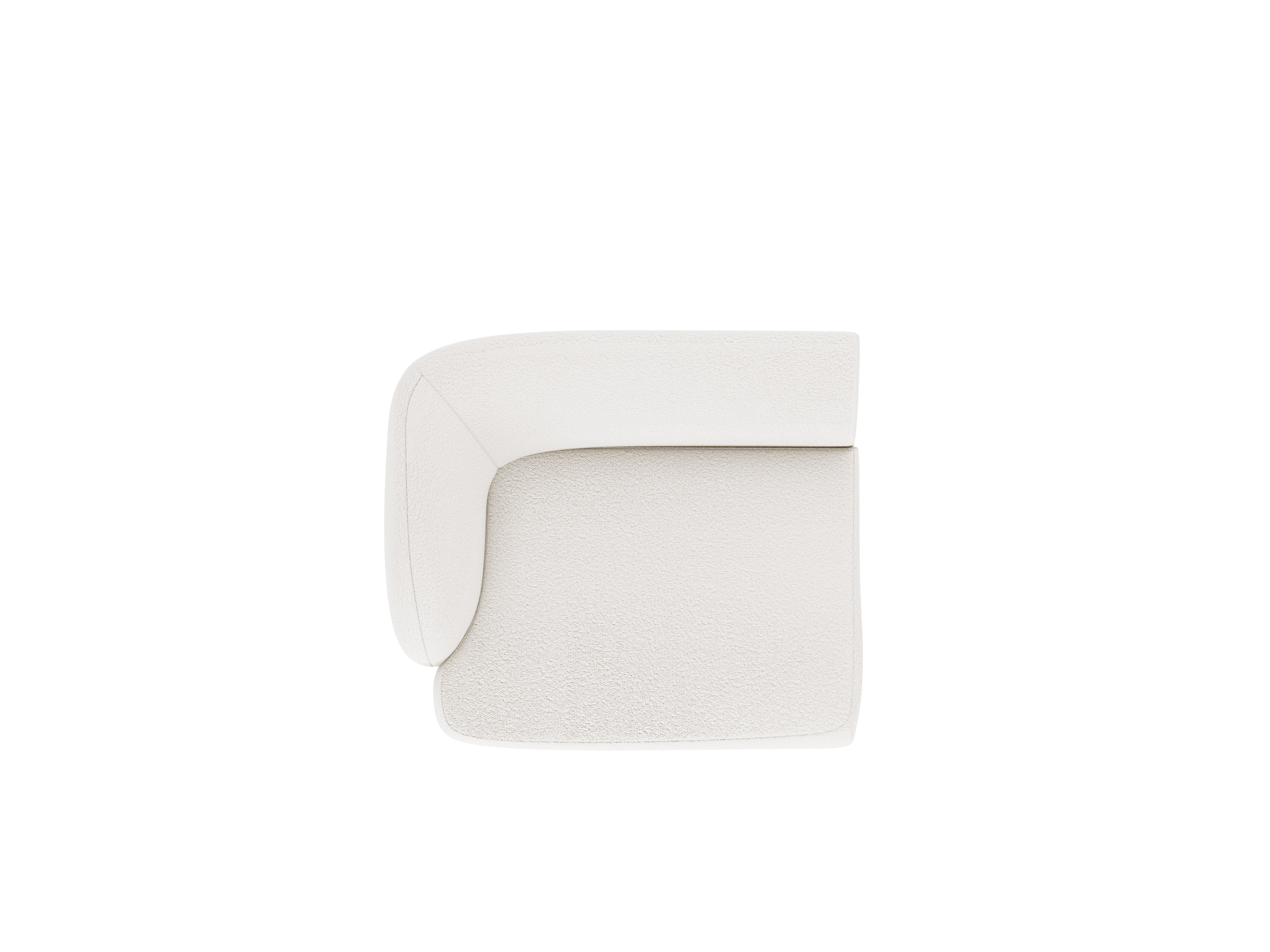 Modulsofa MILEY - linkes Modul in weißem Boucle