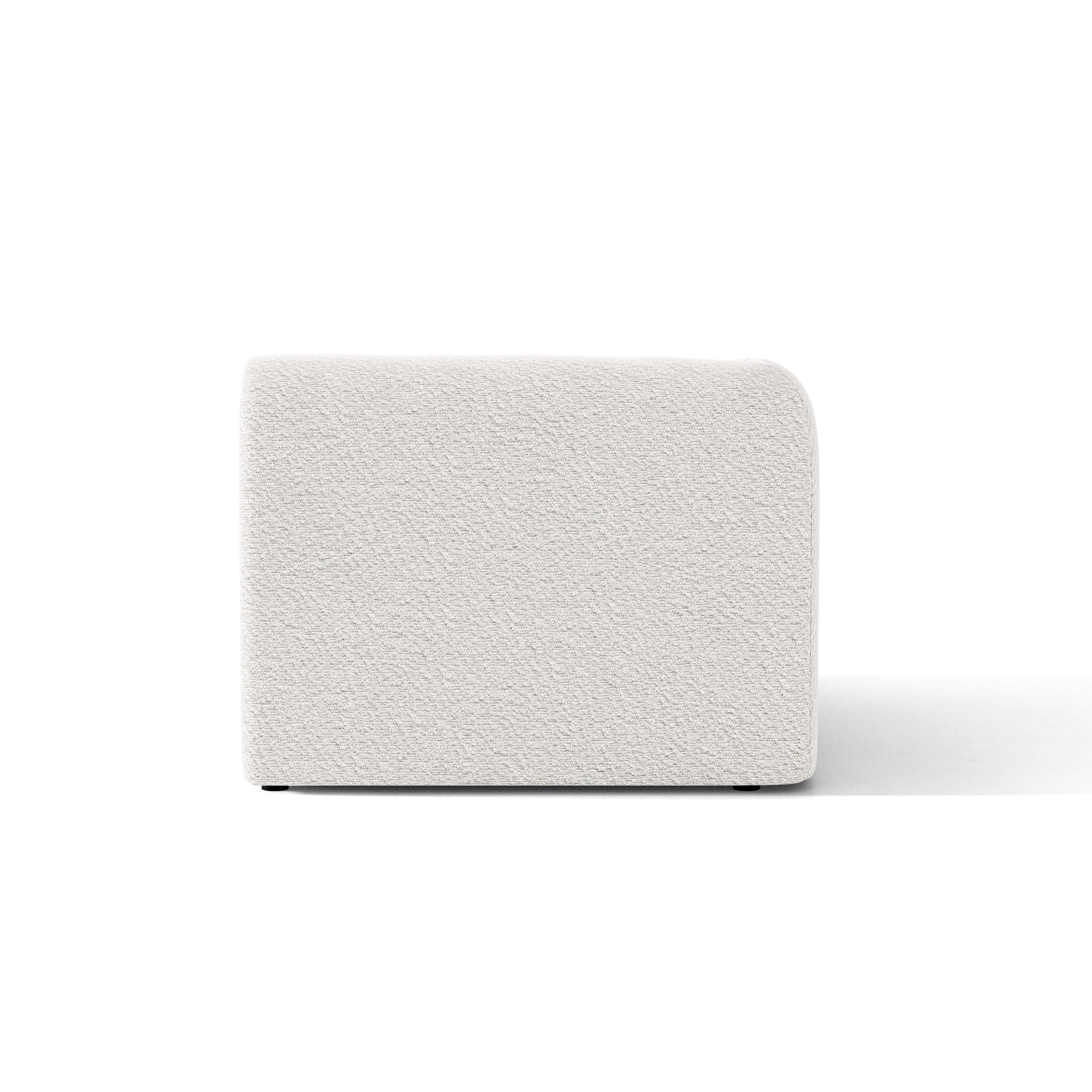 Modulsofa MILEY - linkes Modul in weißem Boucle
