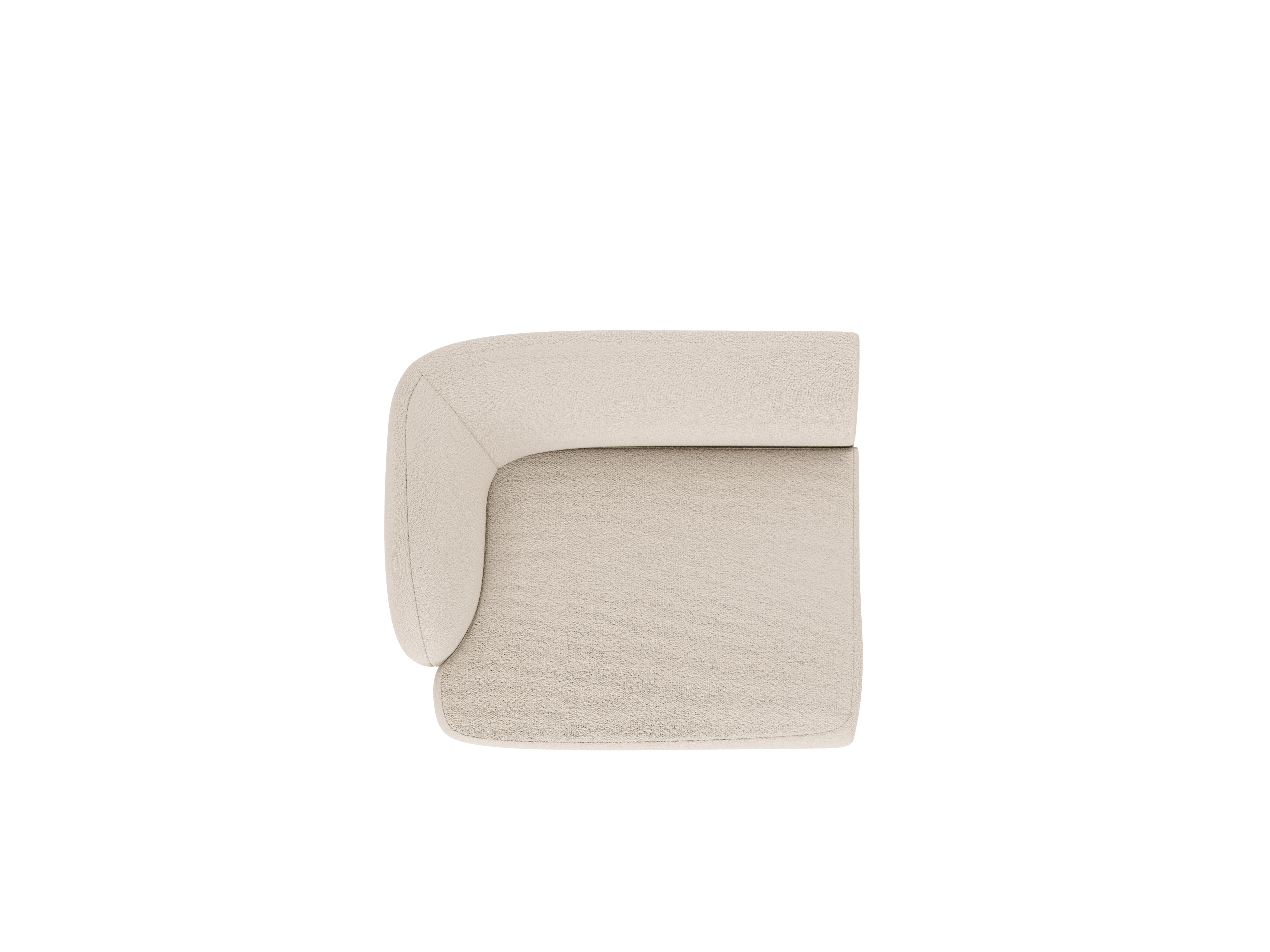 Modulsofa MILEY - linkes Element in beigem Boucle