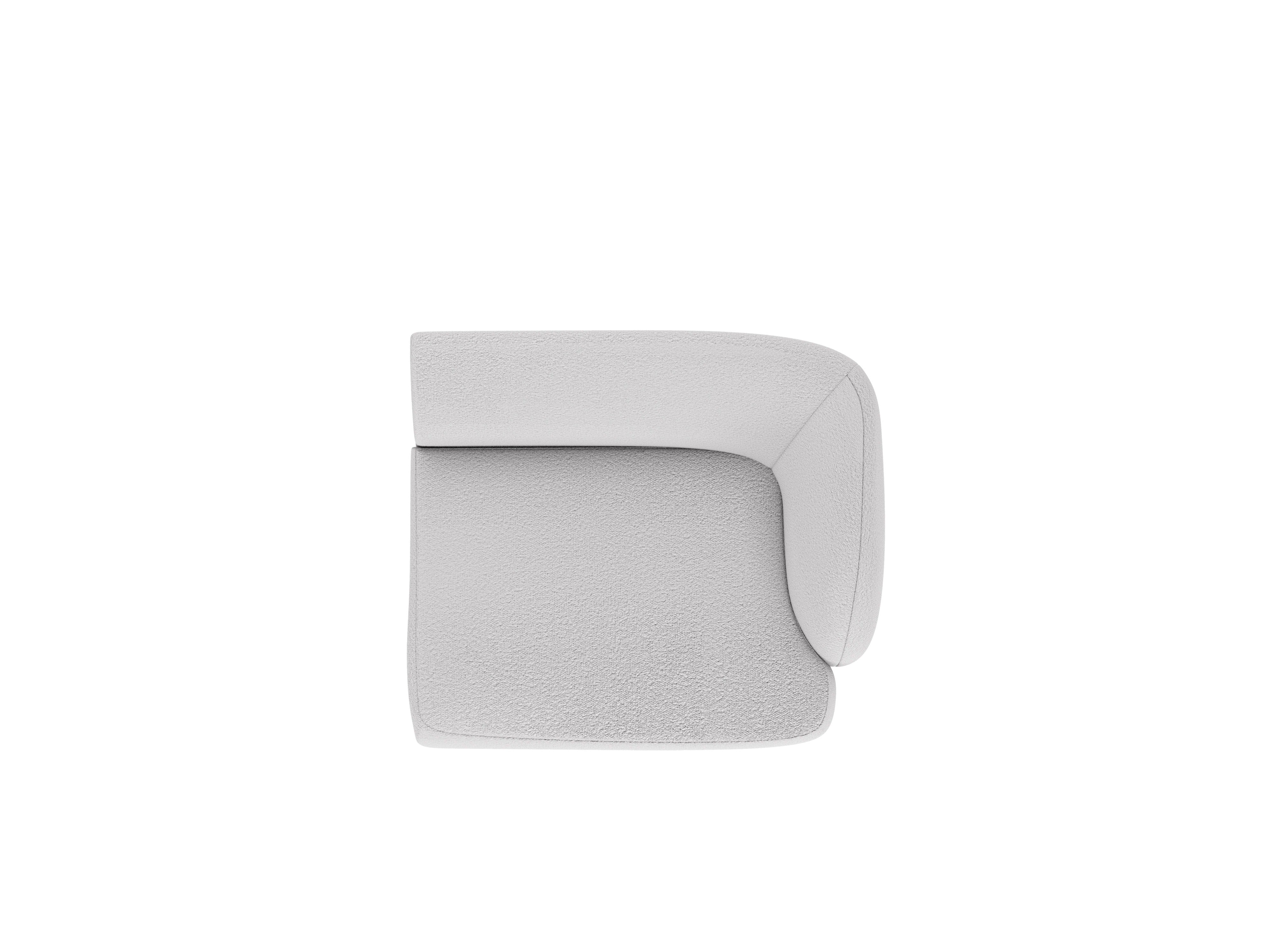 MILEY Modular Sofa - Right Side Module Light Gray Boucle