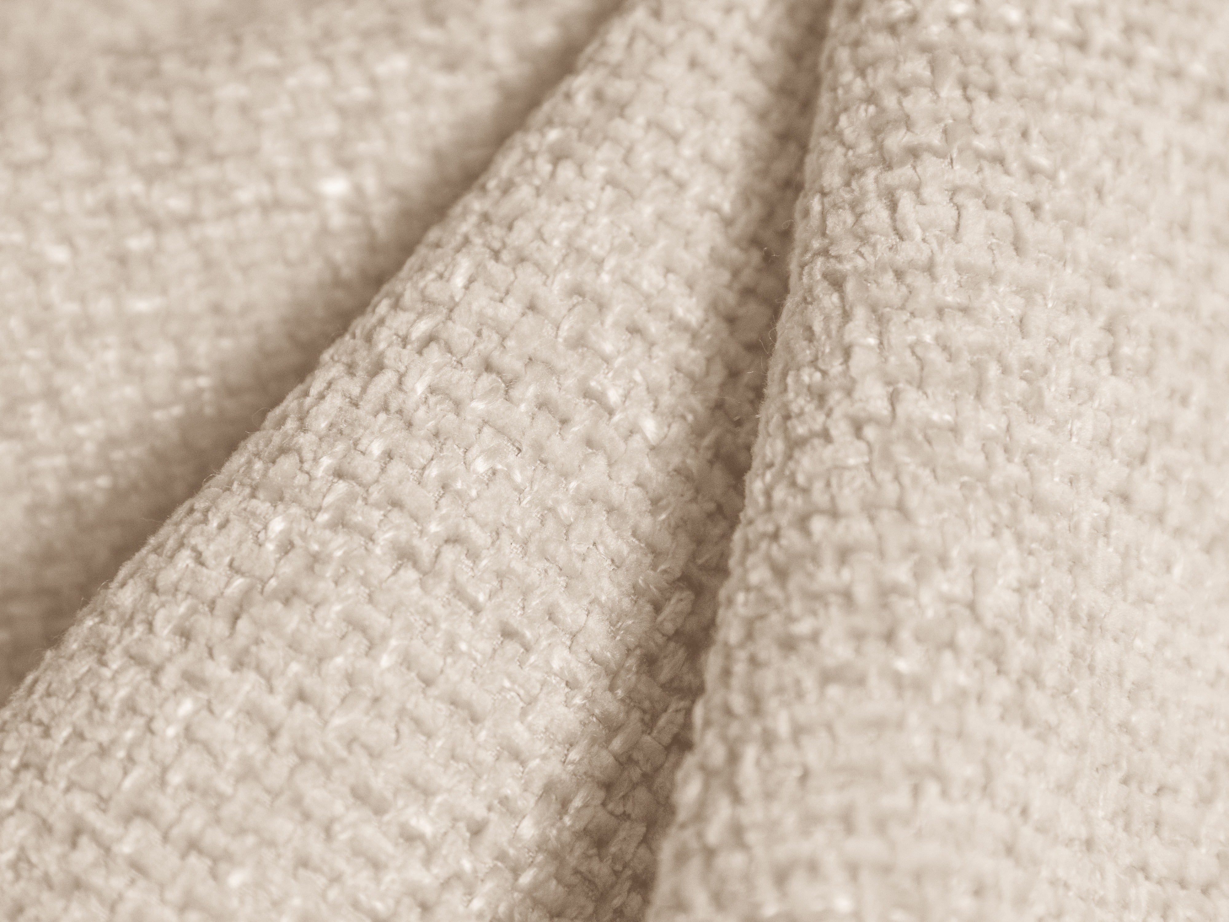 Modulsofa MILEY - rechte Modulkombination in hellbeigem, seidig schimmerndem Chenille