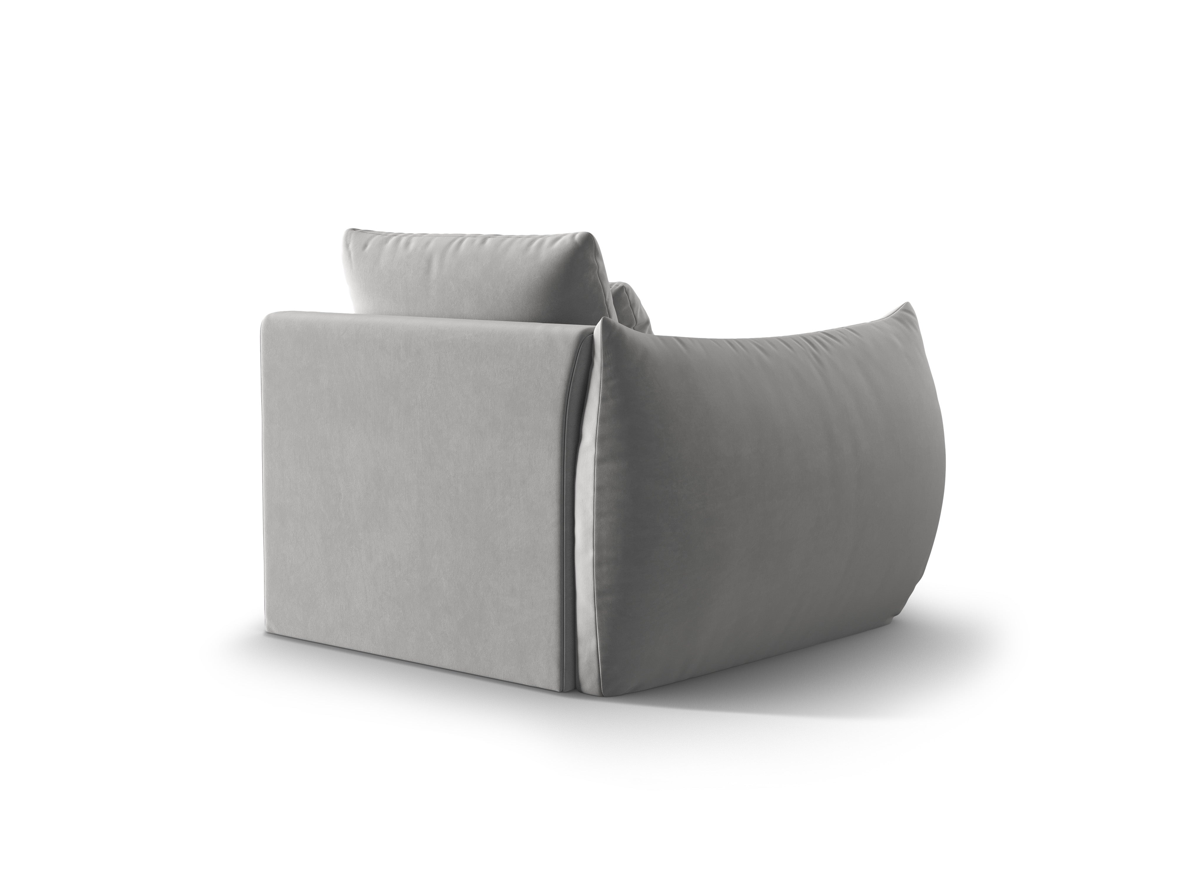 Velvet modular sofa BLOOM - left element gray
