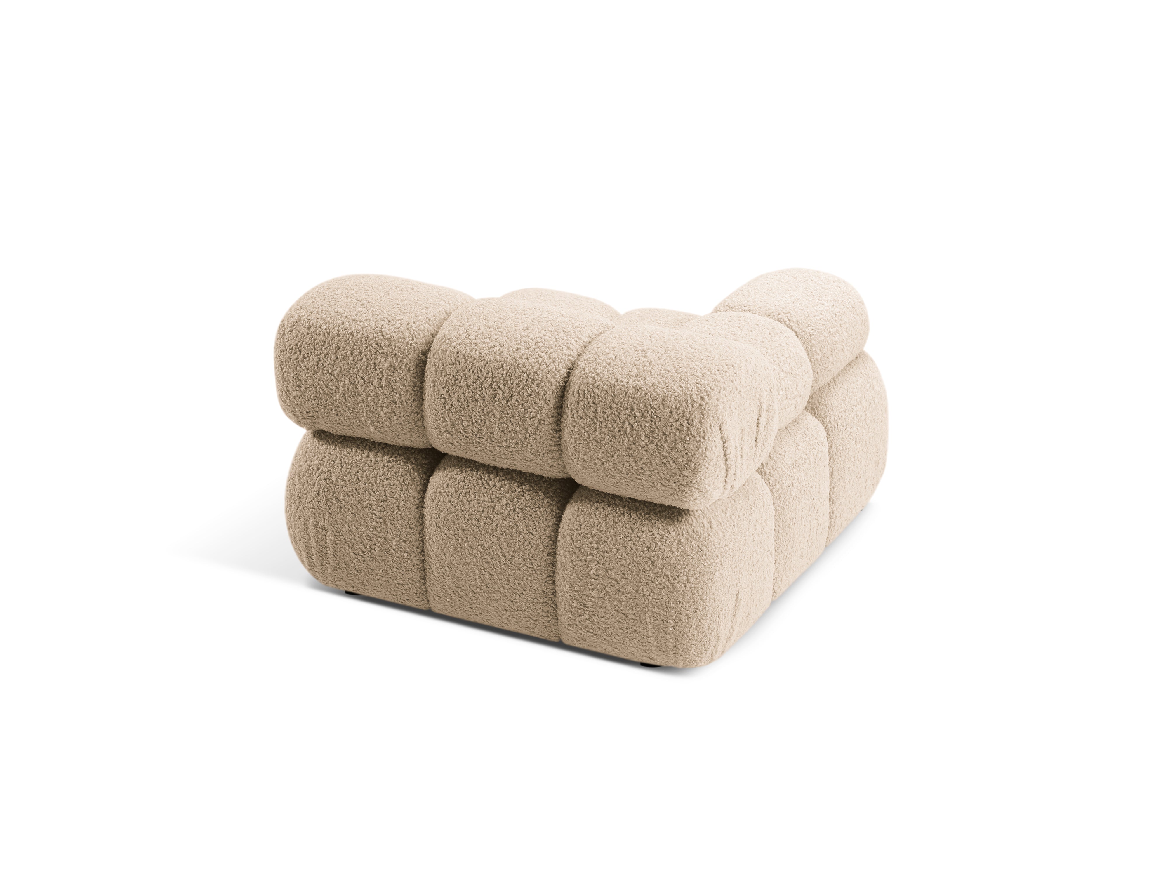 Modulares Sofa BELLIS - linkes Element in sandfarbener Boucle