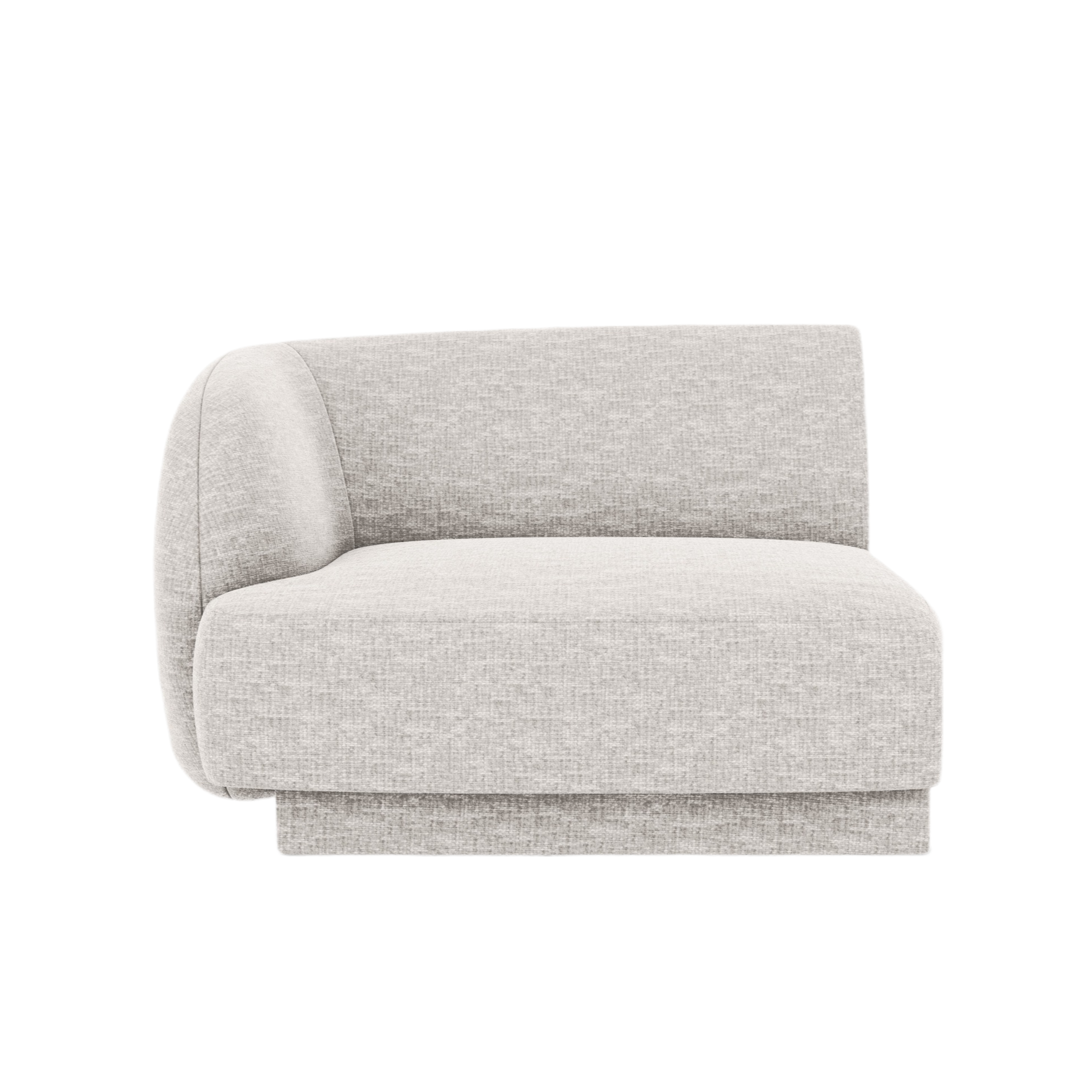 Modulsofa MILEY - linkes Modul graues Chenille