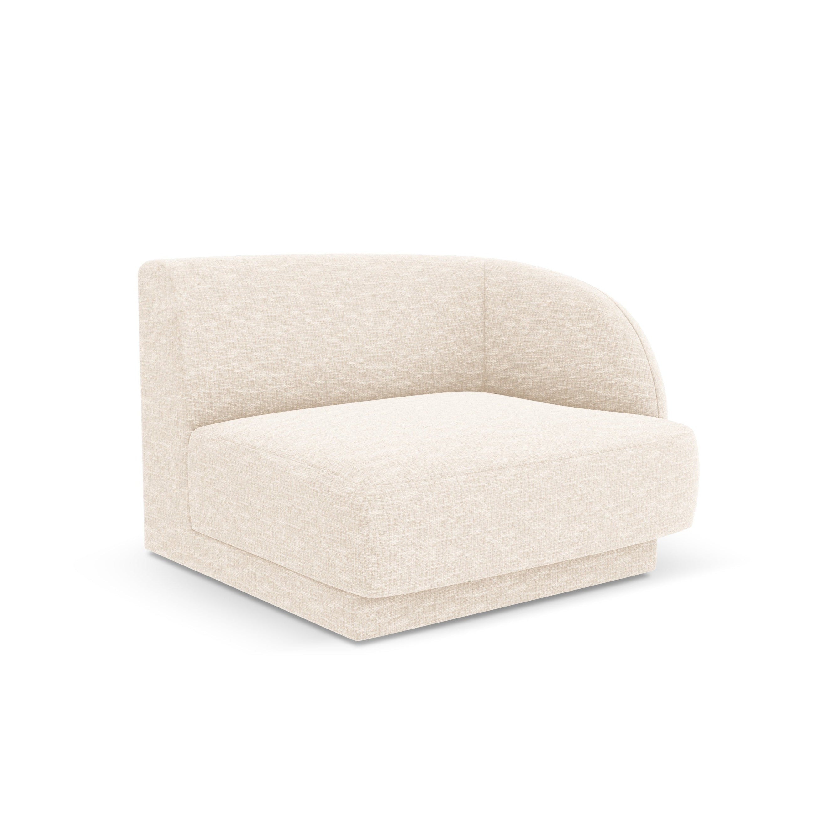 Modulares Sofa - rechter Modul MILEY Elfenbein Chenille