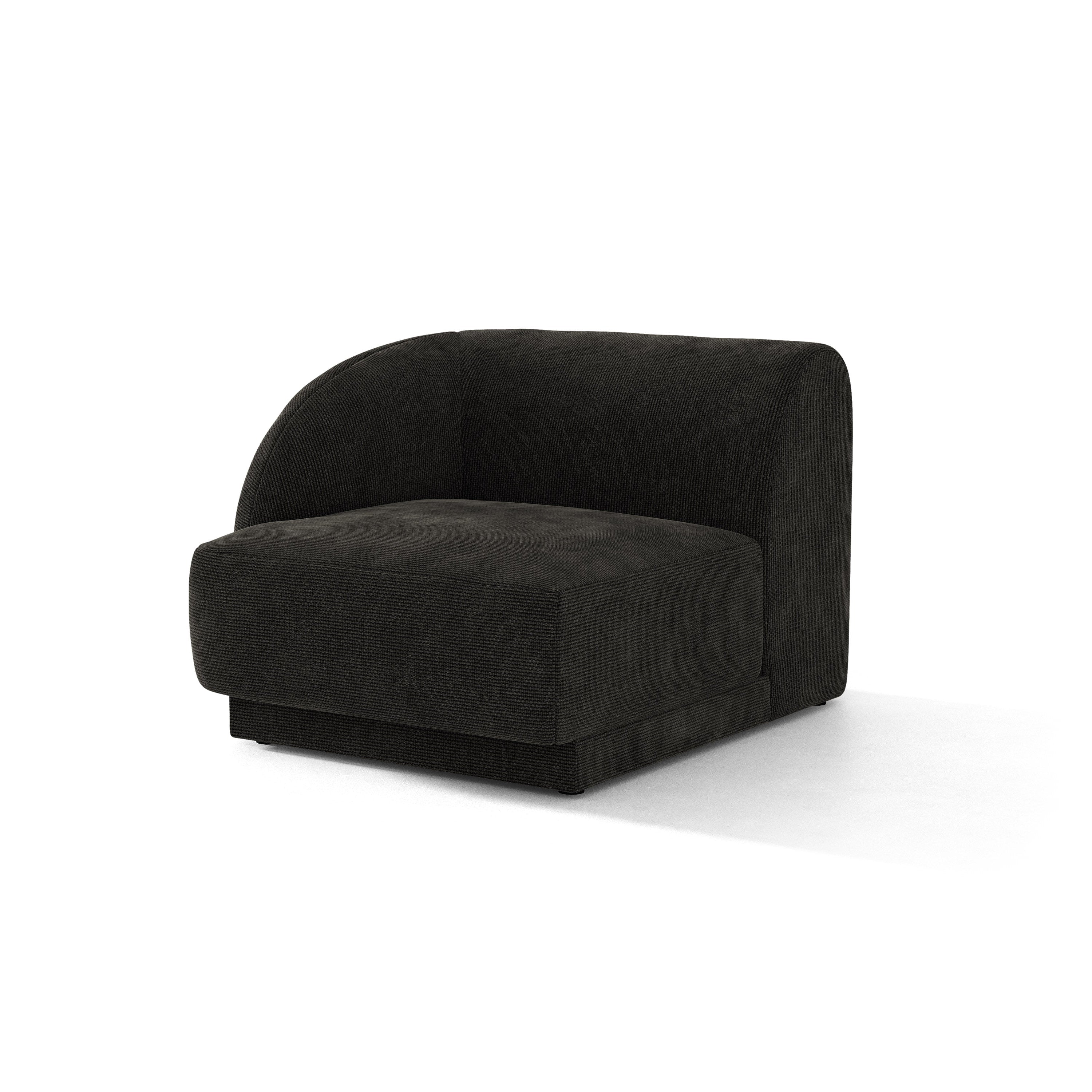 Modulares Sofa - Linkes Modul MILEY schwarzer Chenille