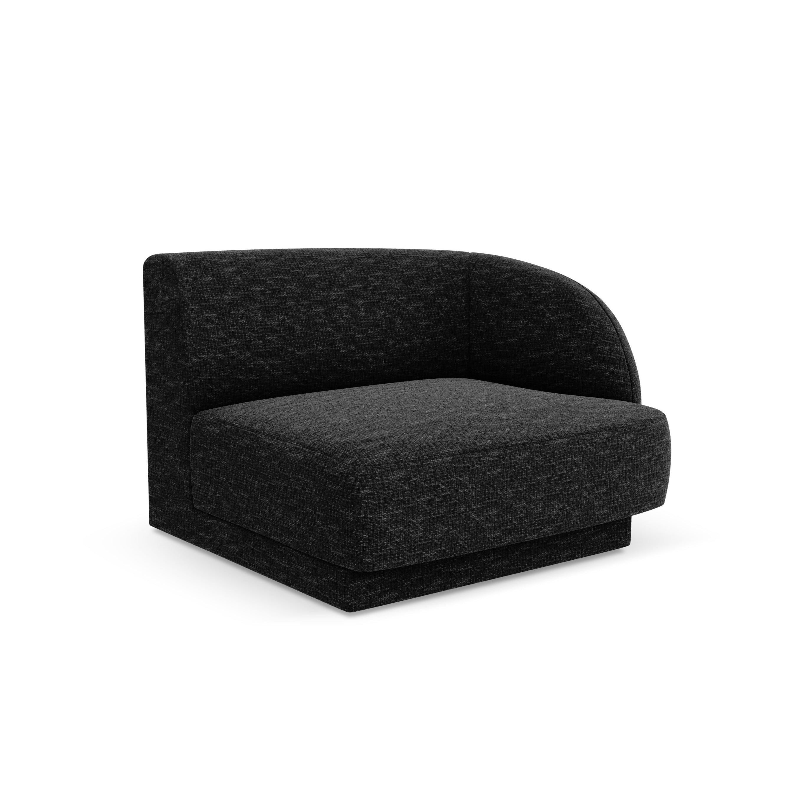 Modulares Sofa - rechter Modul MILEY schwarzer Chenille