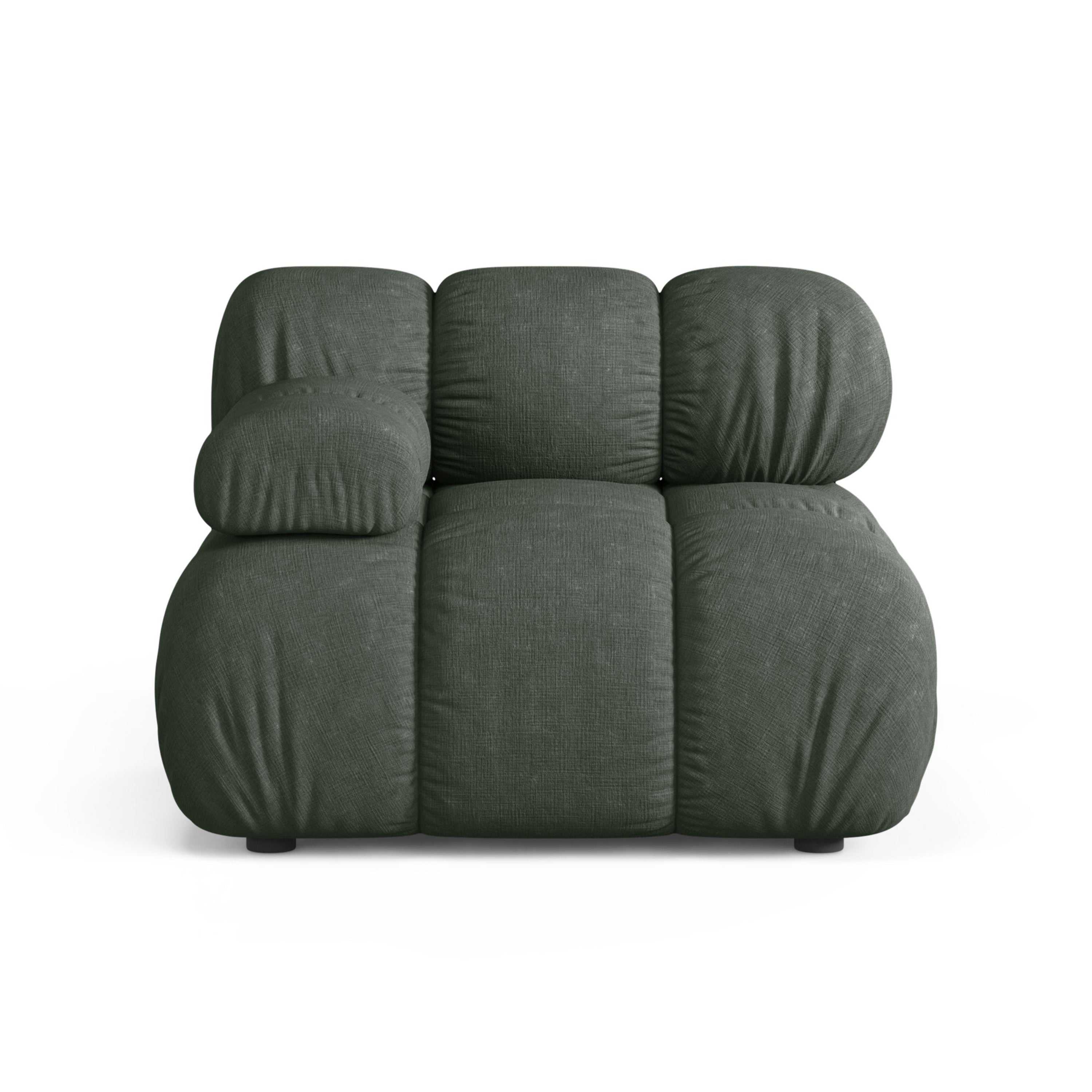 Modulares Sofa BELLIS - linkes Modul in Dunkelgrün