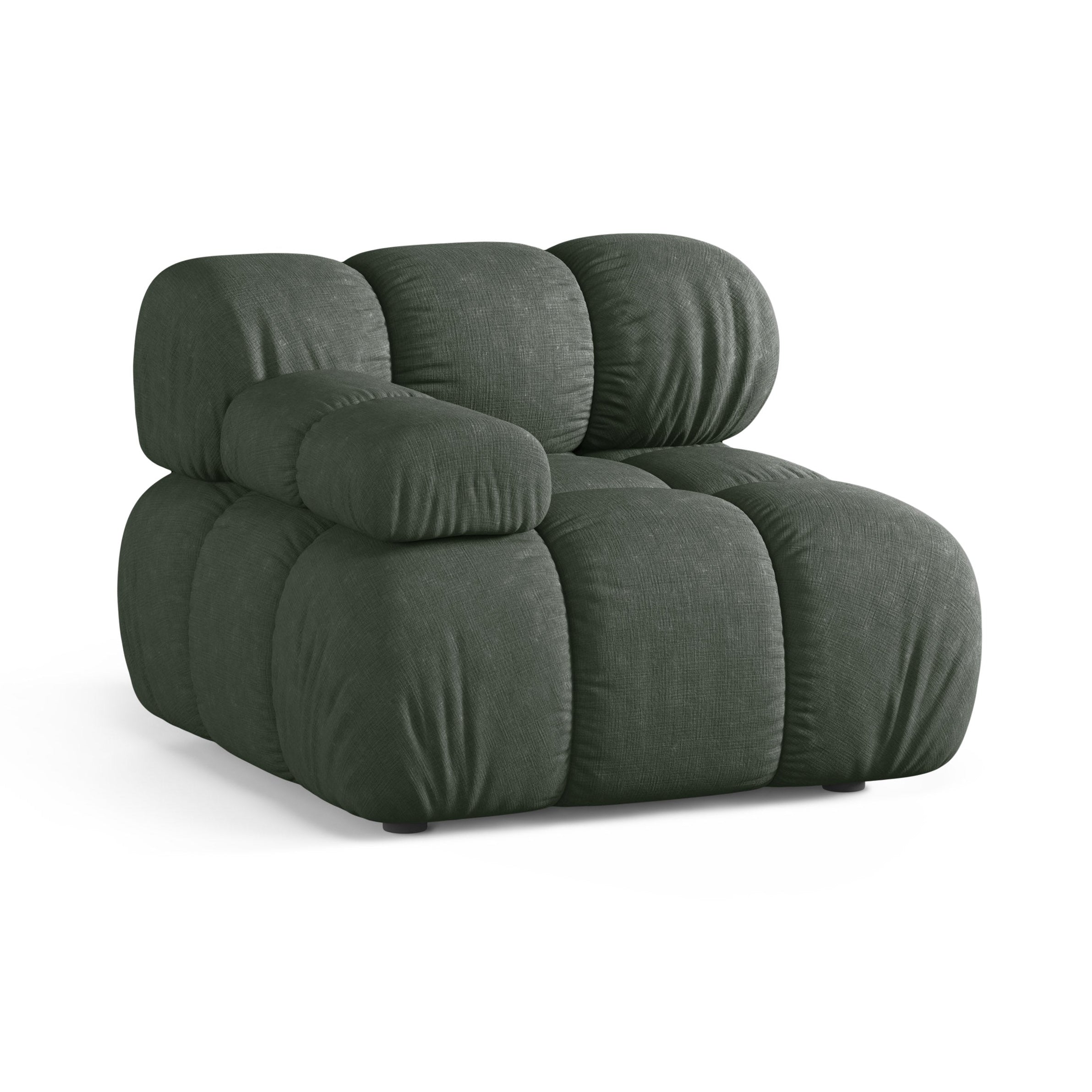 Modulares Sofa BELLIS - linkes Modul in Dunkelgrün