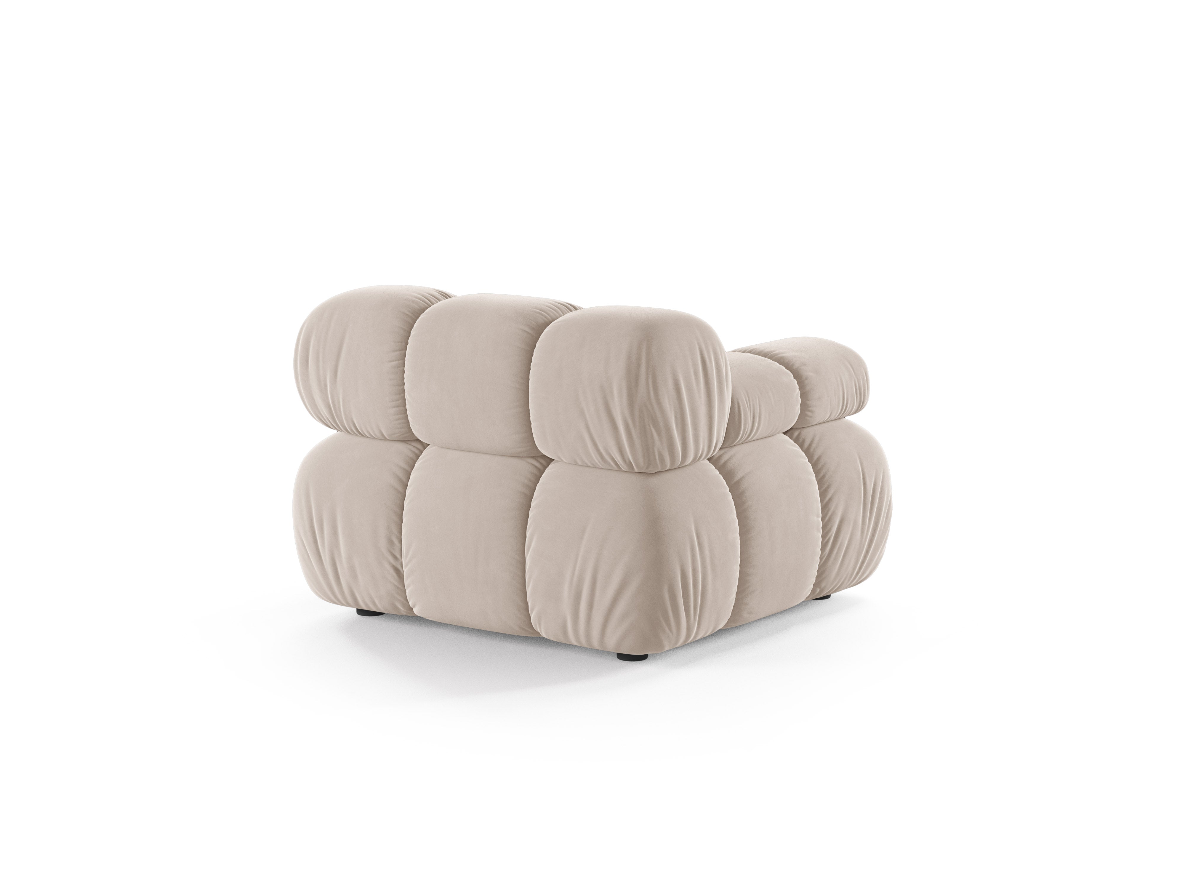 Modulares Sofa BELLIS - linkes Modul in hellbeigem Velours