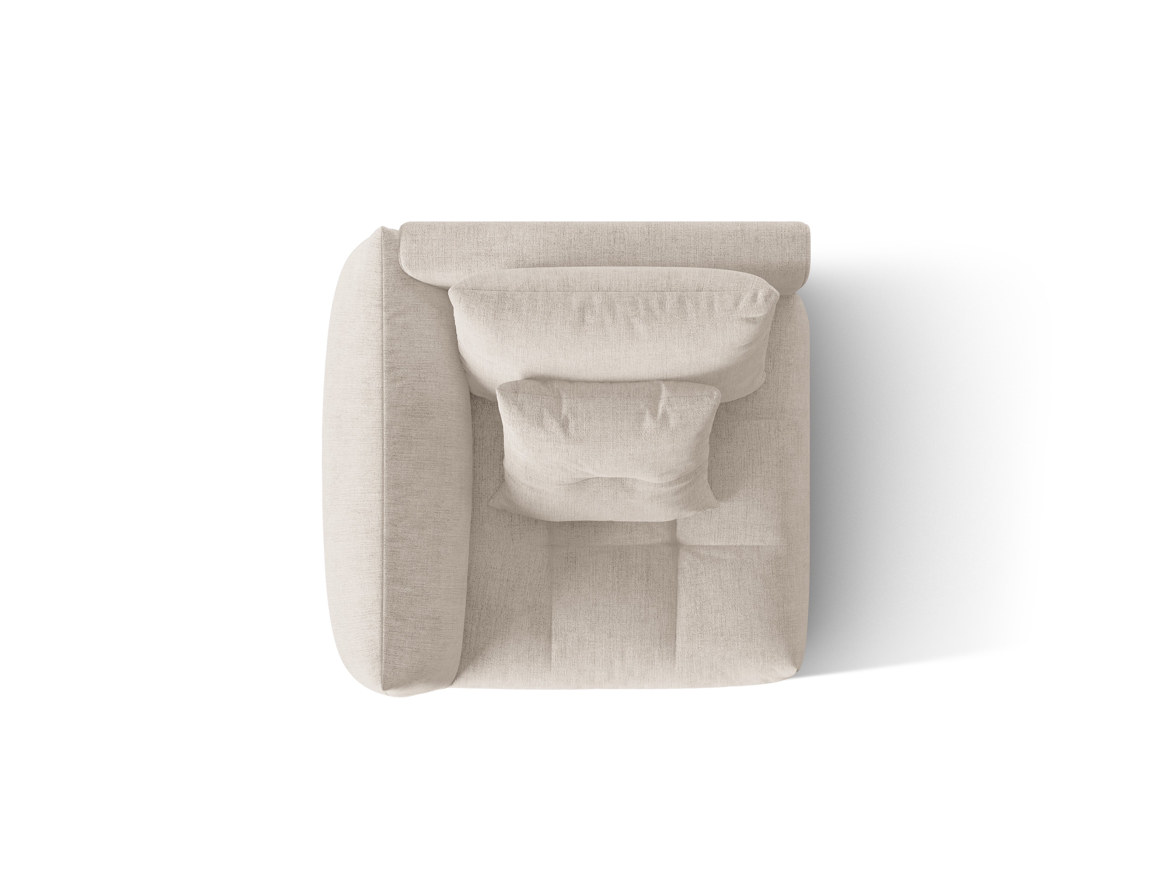 Modulares Sofa BLOOM - linkes Element in dunkelbeigem Chenille