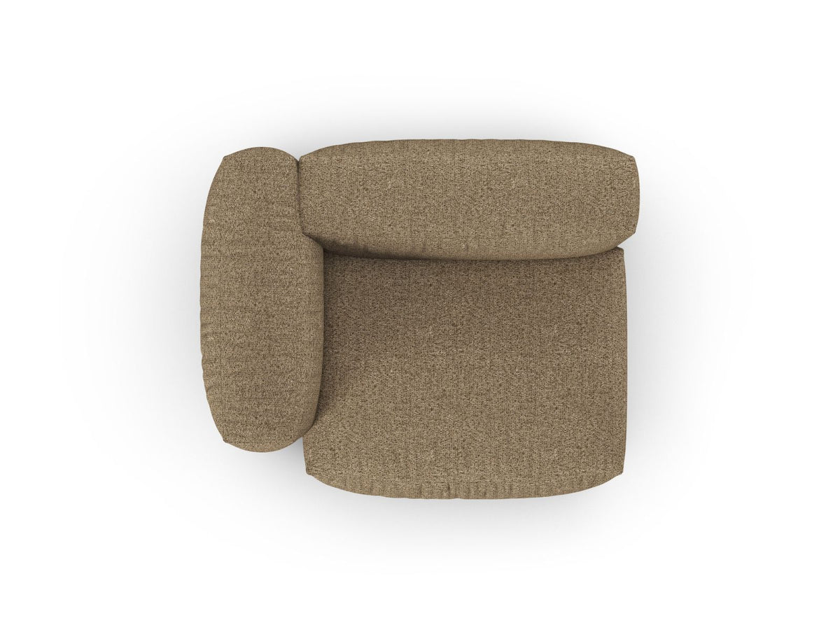 Moduł z lewym podłokietnikiem XL MARTINA cappuccino boucle – detal wykonania