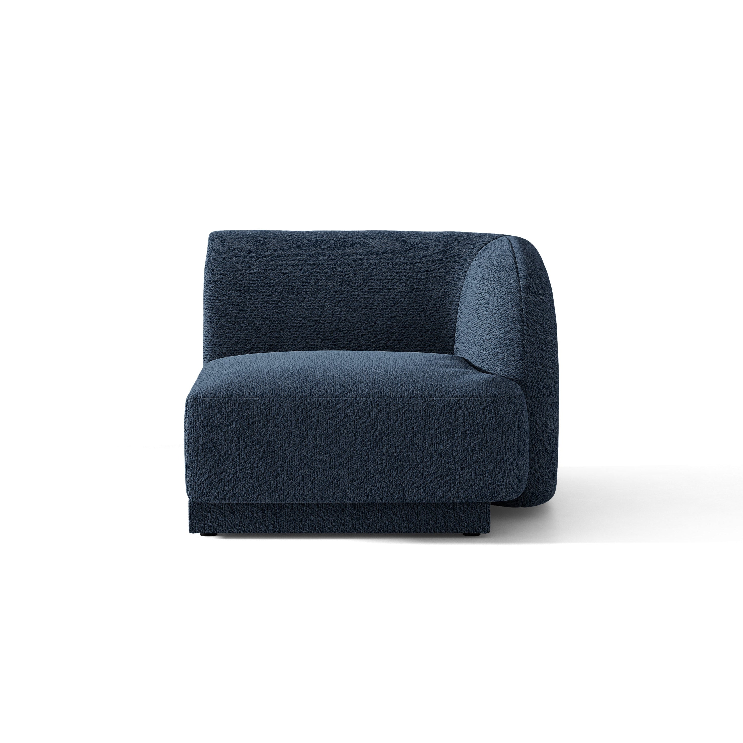 Modulares Sofa MILEY - rechter Modul in dunkelblauem Boucle