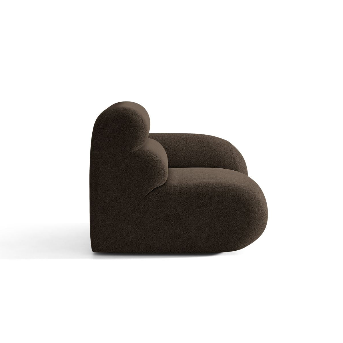 Modulares Sofa NEO - rechtes Modul in braunem Boucle