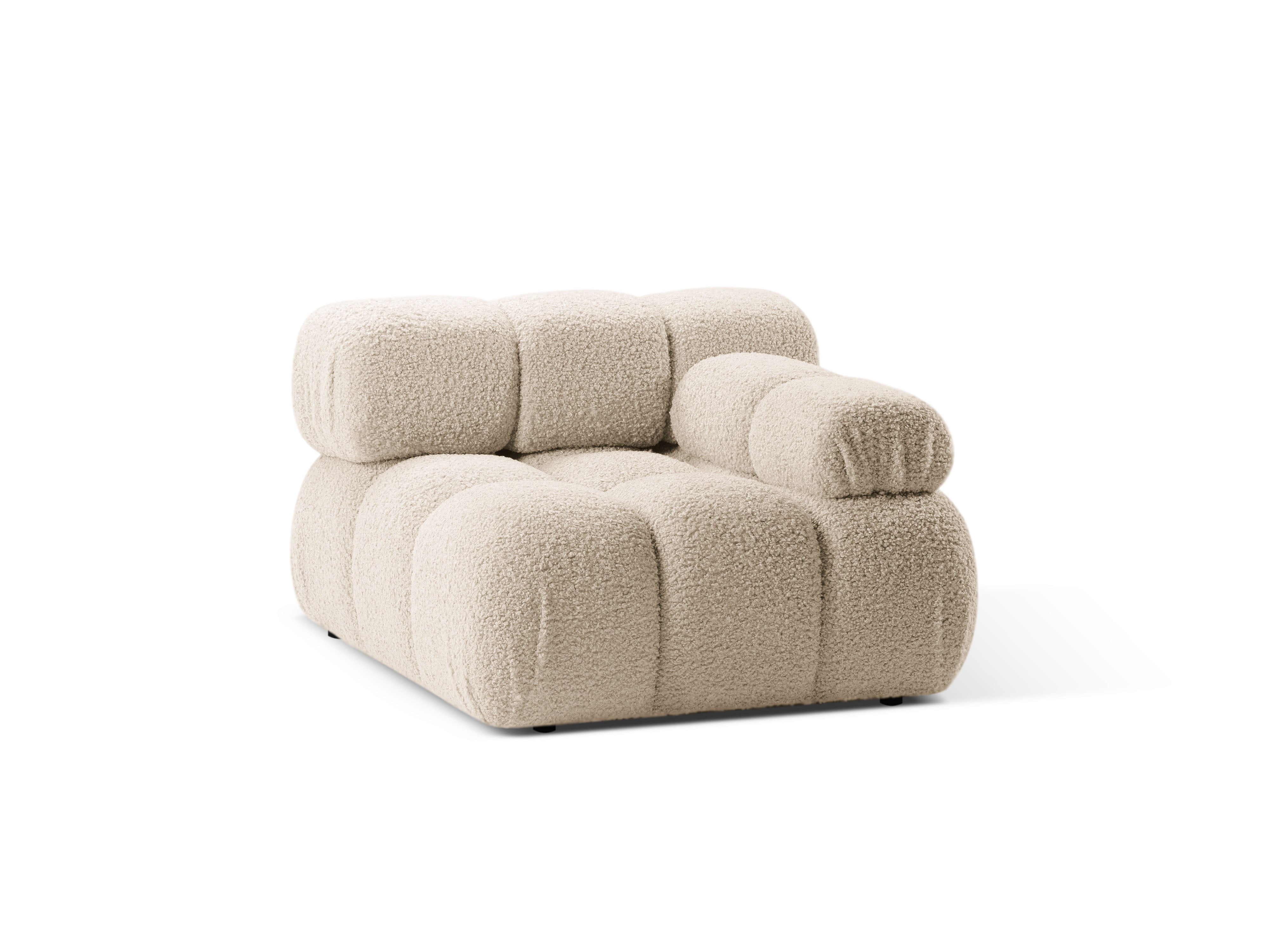 Modulares Sofa BELLIS - rechtes Modul in beigem Boucle