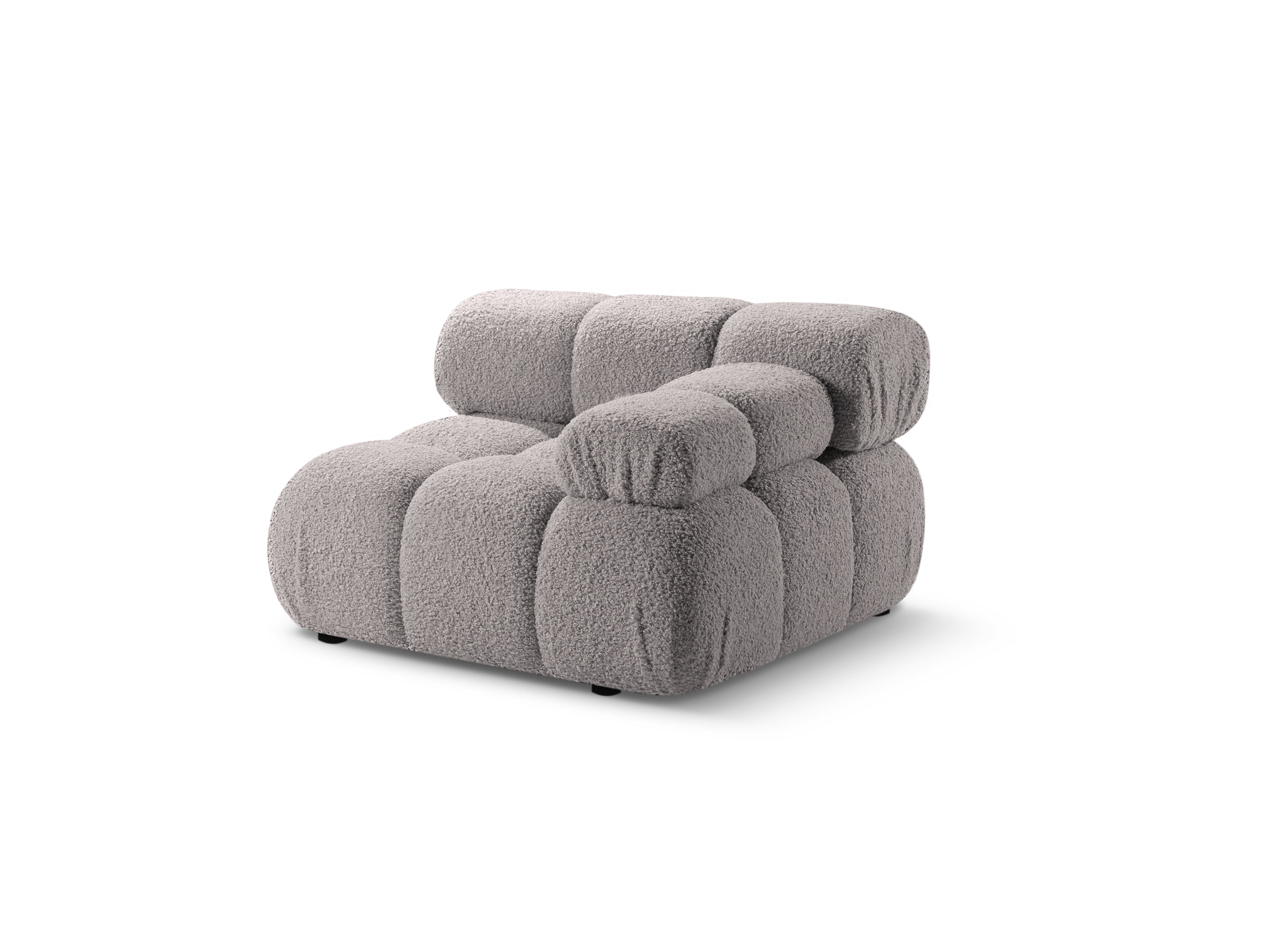 Modulares Sofa BELLIS - rechter Modul in grauem Boucle