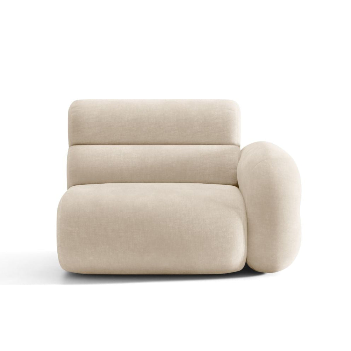 Modulares Sofa NEO - rechter Modul in hellbeigem Chenille