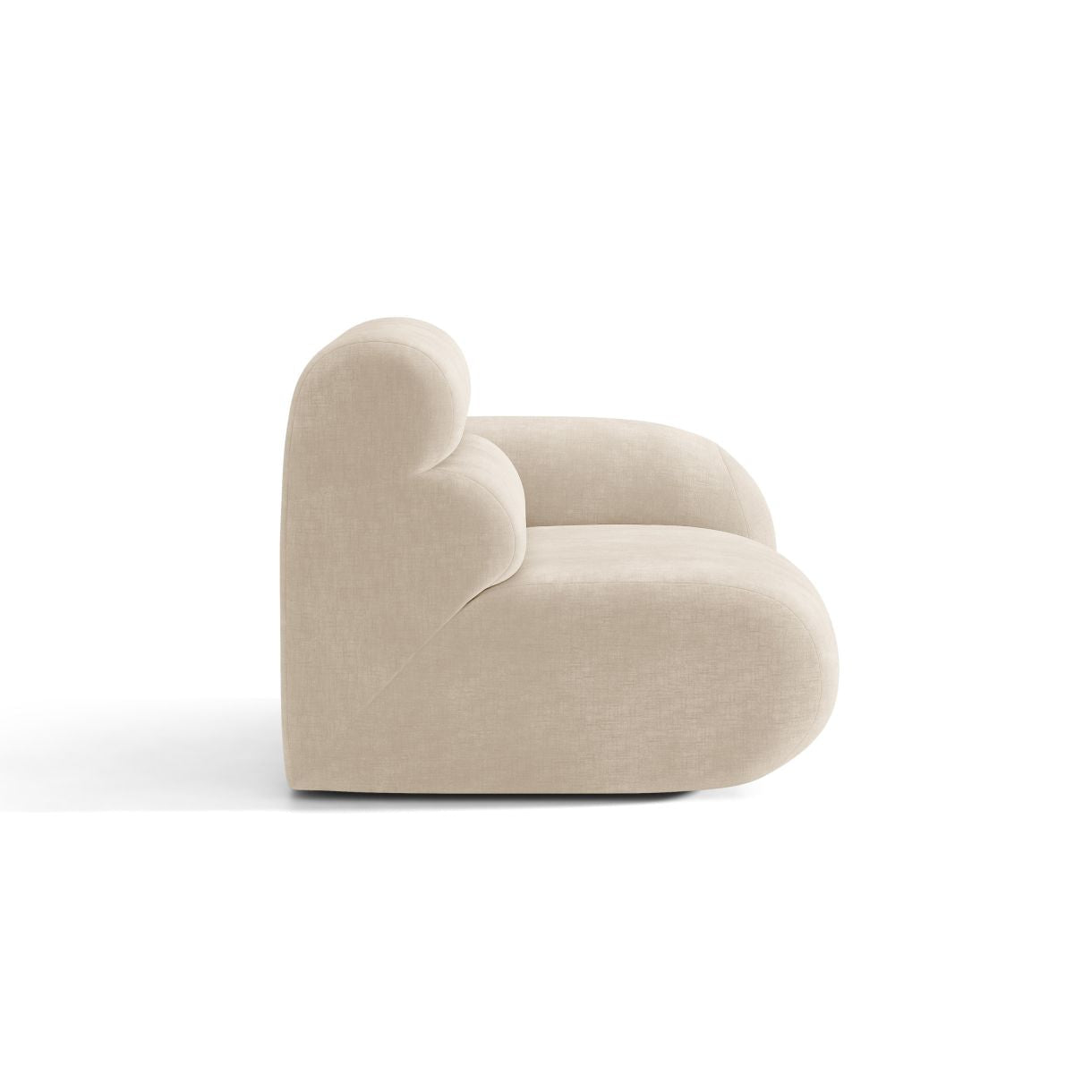 Modulares Sofa NEO - rechter Modul in hellbeigem Chenille