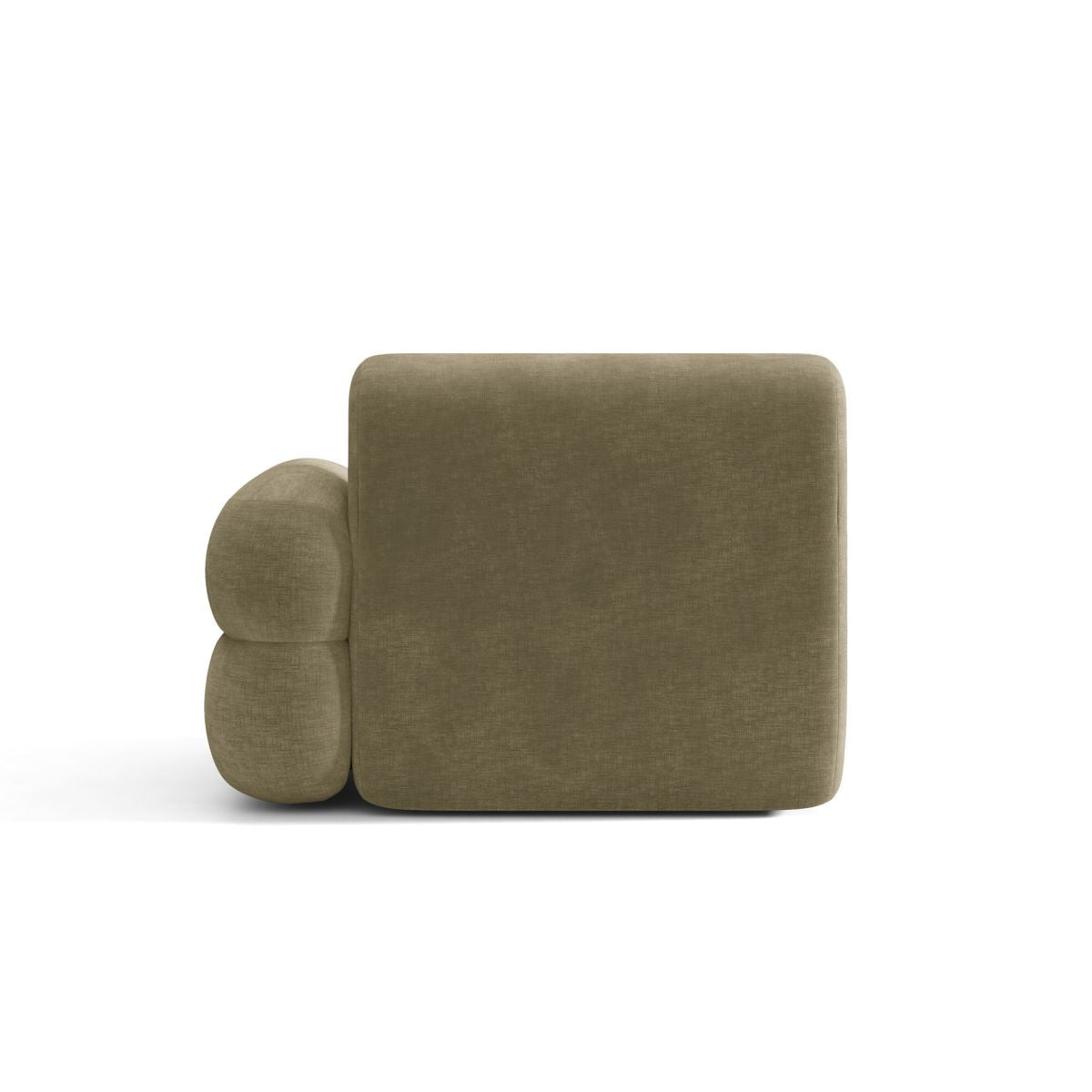 Modulares Sofa NEO - rechtes Modul in olivgrünem Chenille