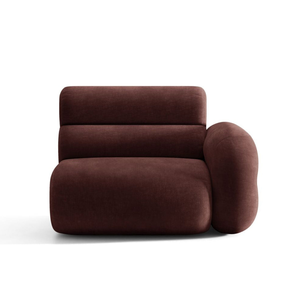 Modulares Sofa NEO - rechtes Modul in kirschrotem Chenille