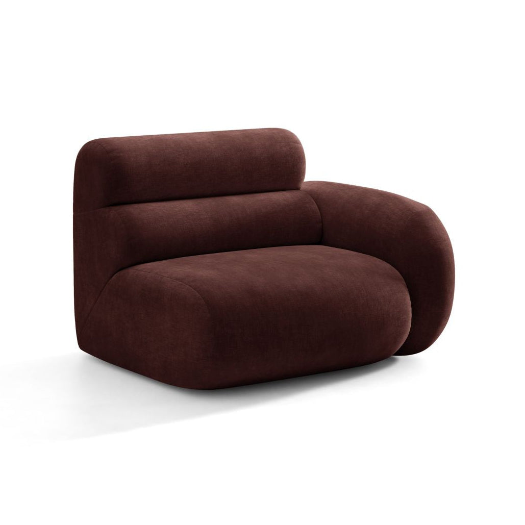 Modulares Sofa NEO - rechtes Modul in kirschrotem Chenille
