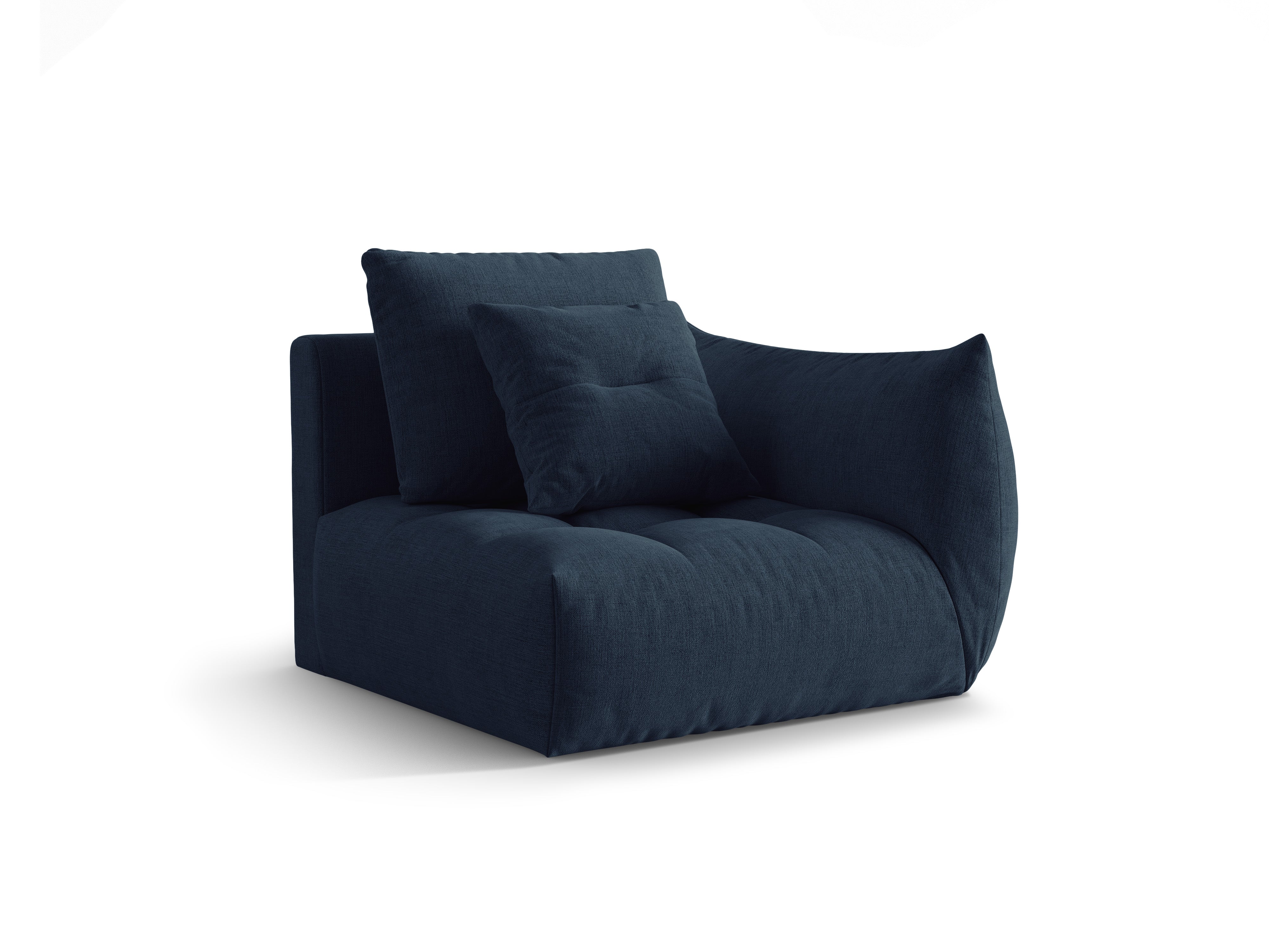BLOOM modular sofa - right-side element dark blue chenille