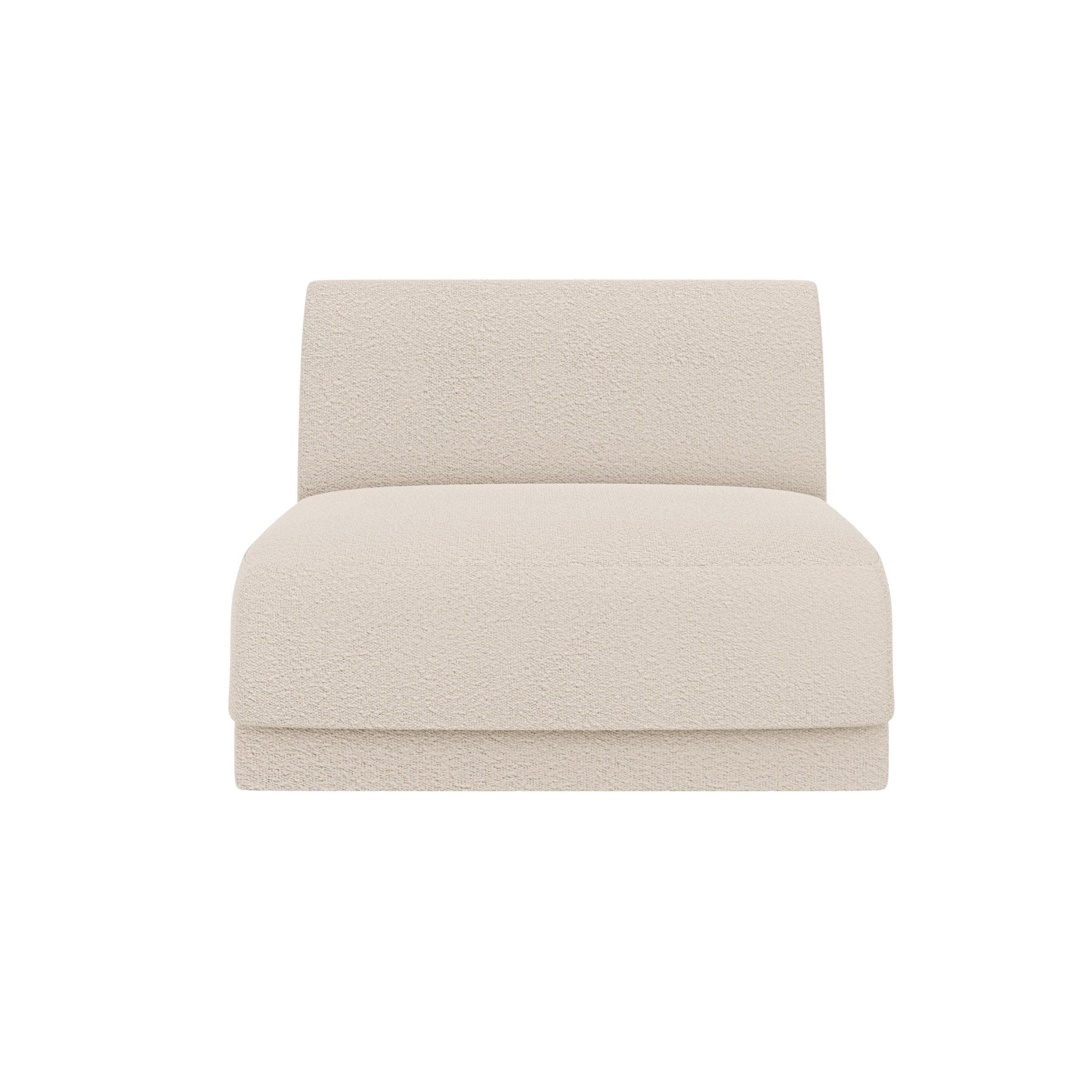 Armchair / module MILEY beige boucle