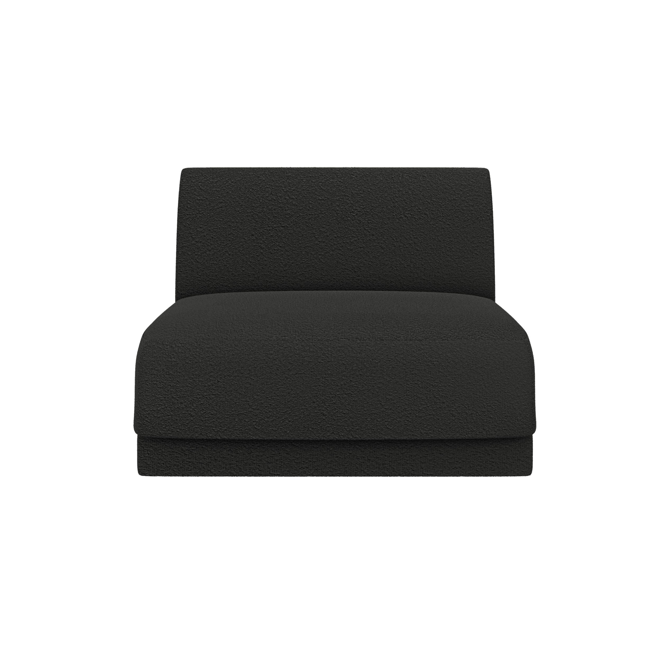 Armchair / module MILEY black boucle