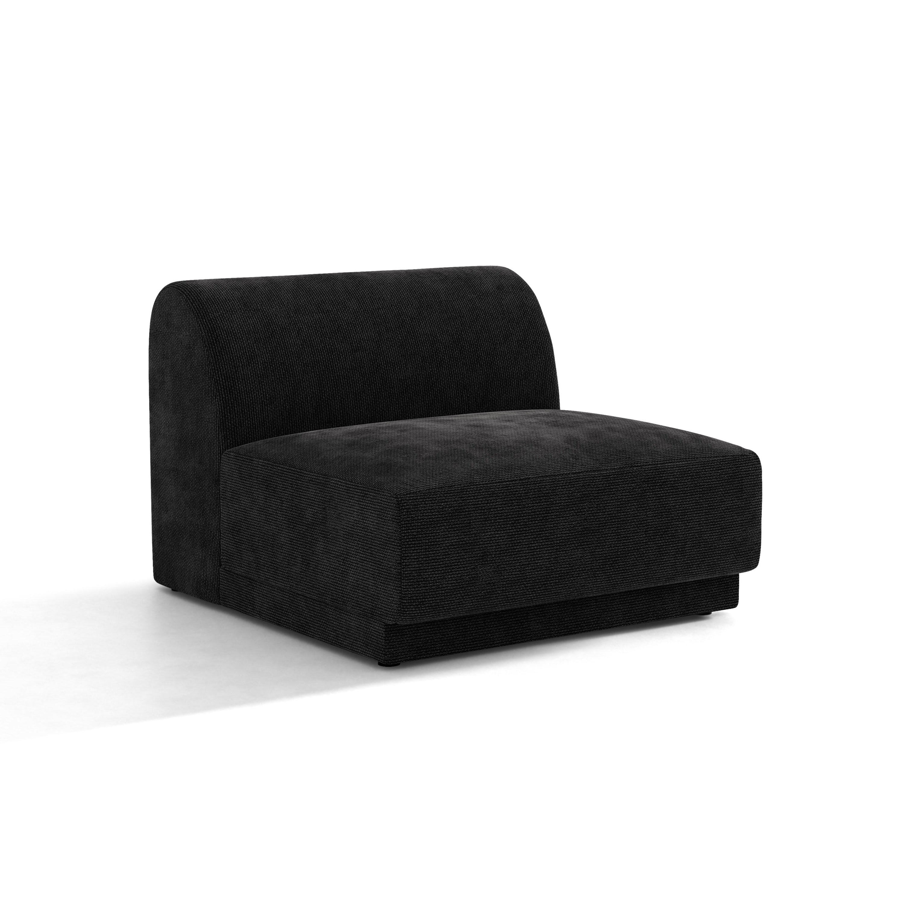 Sessel / Modul MILEY schwarzer Chenille seidig
