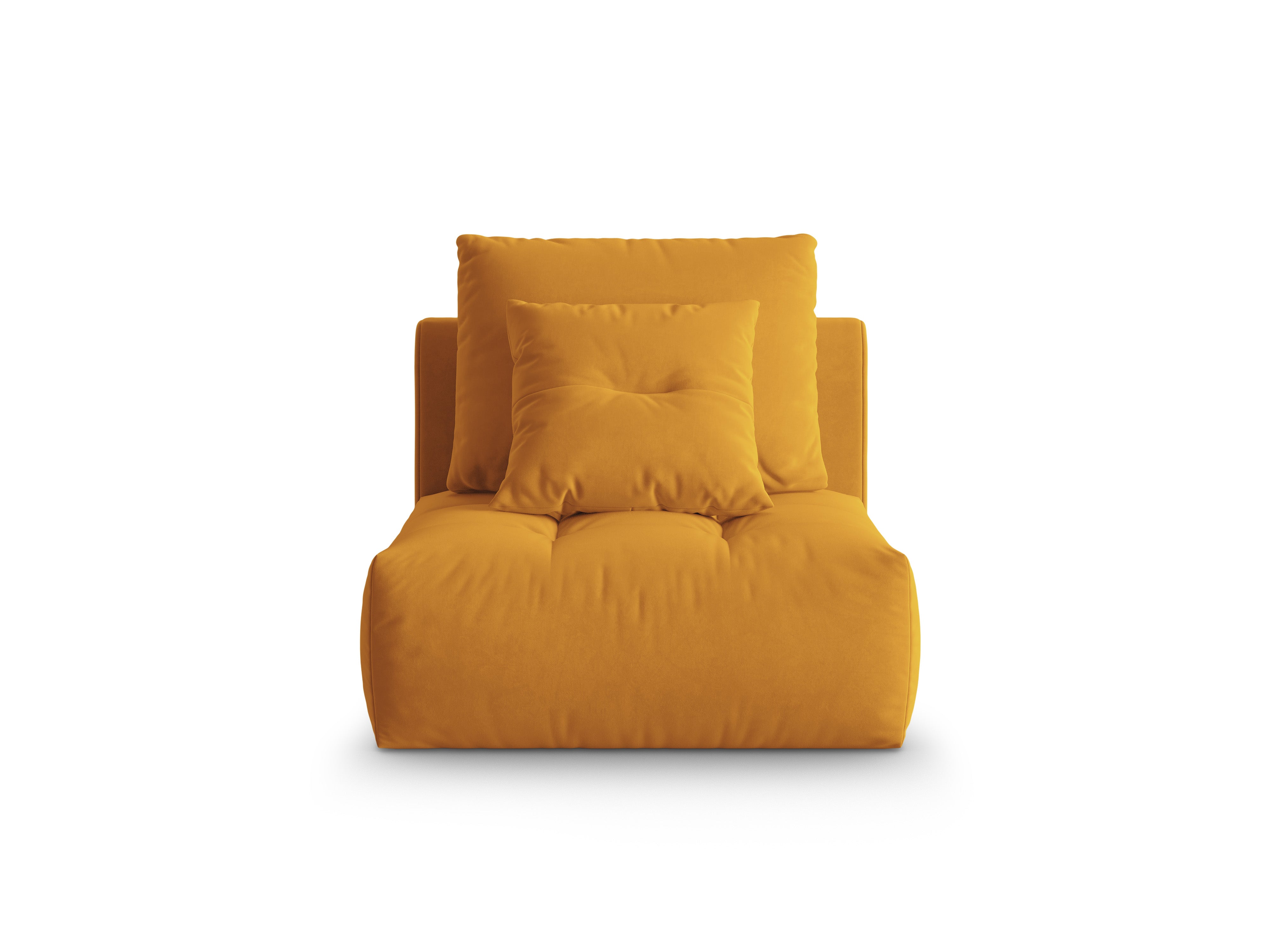 Armchair / velvet module BLOOM yellow