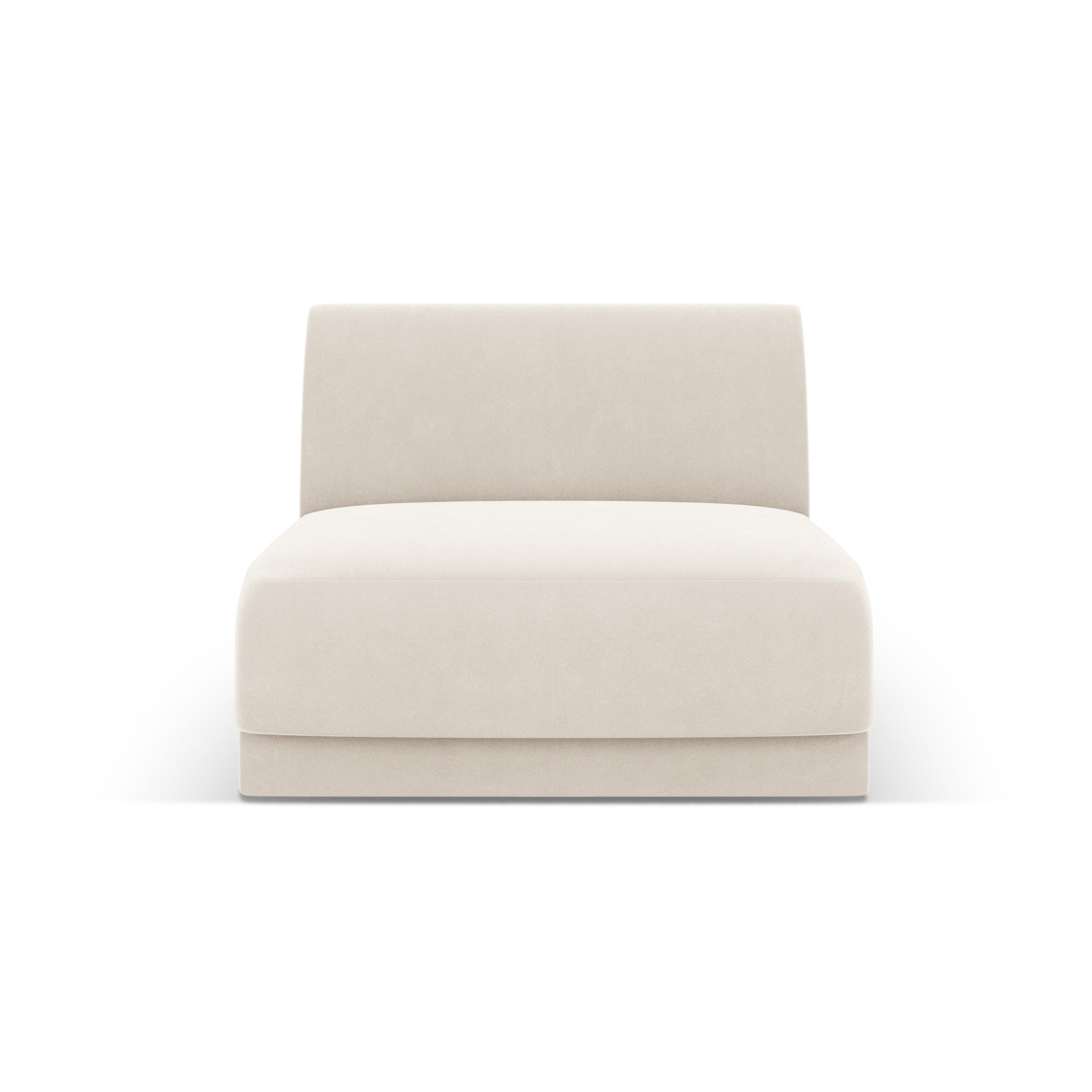 Armchair / velvet module MILEY light beige