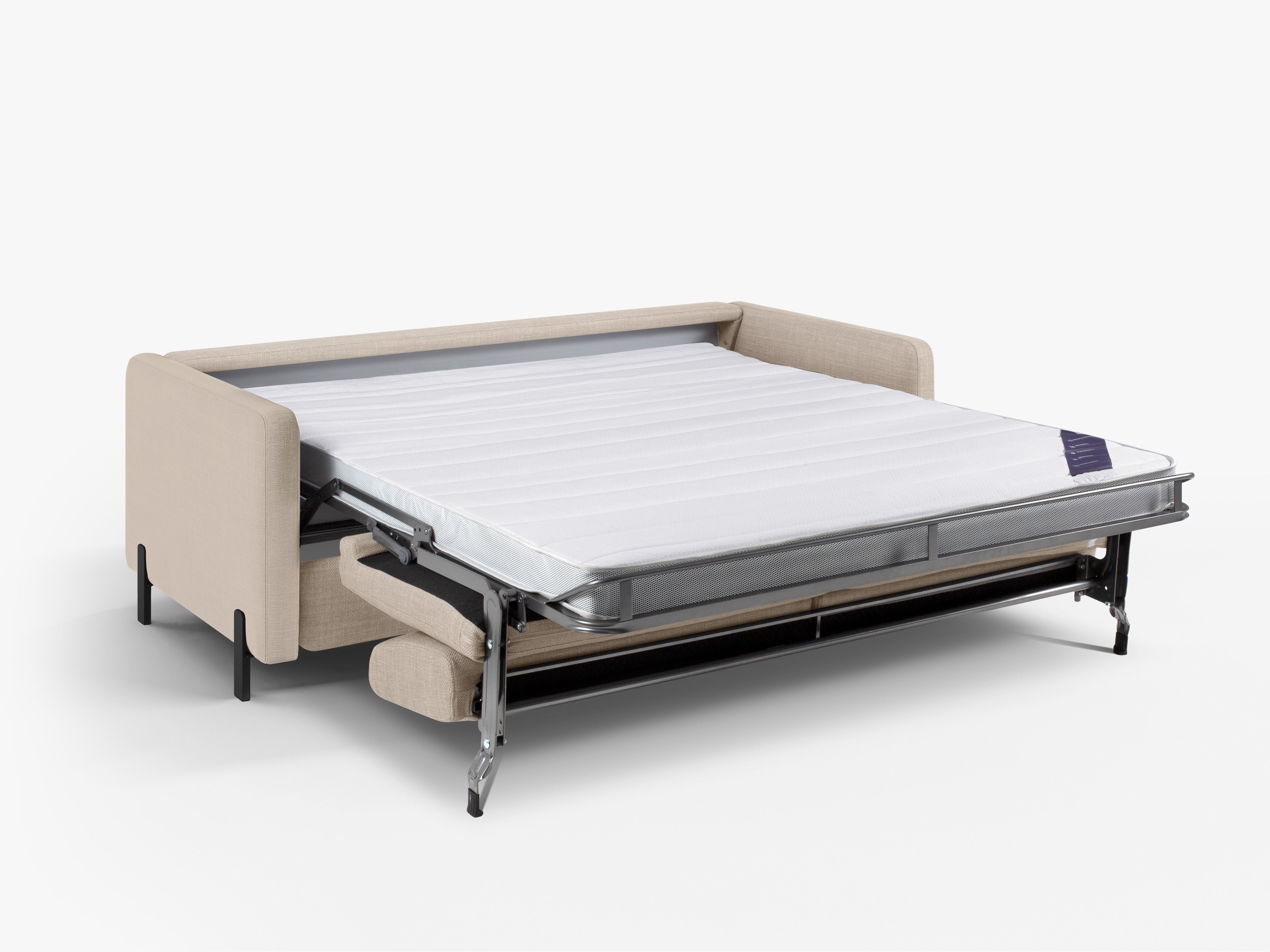 2-seater sofa with sleeping function GLORIA beige chenille