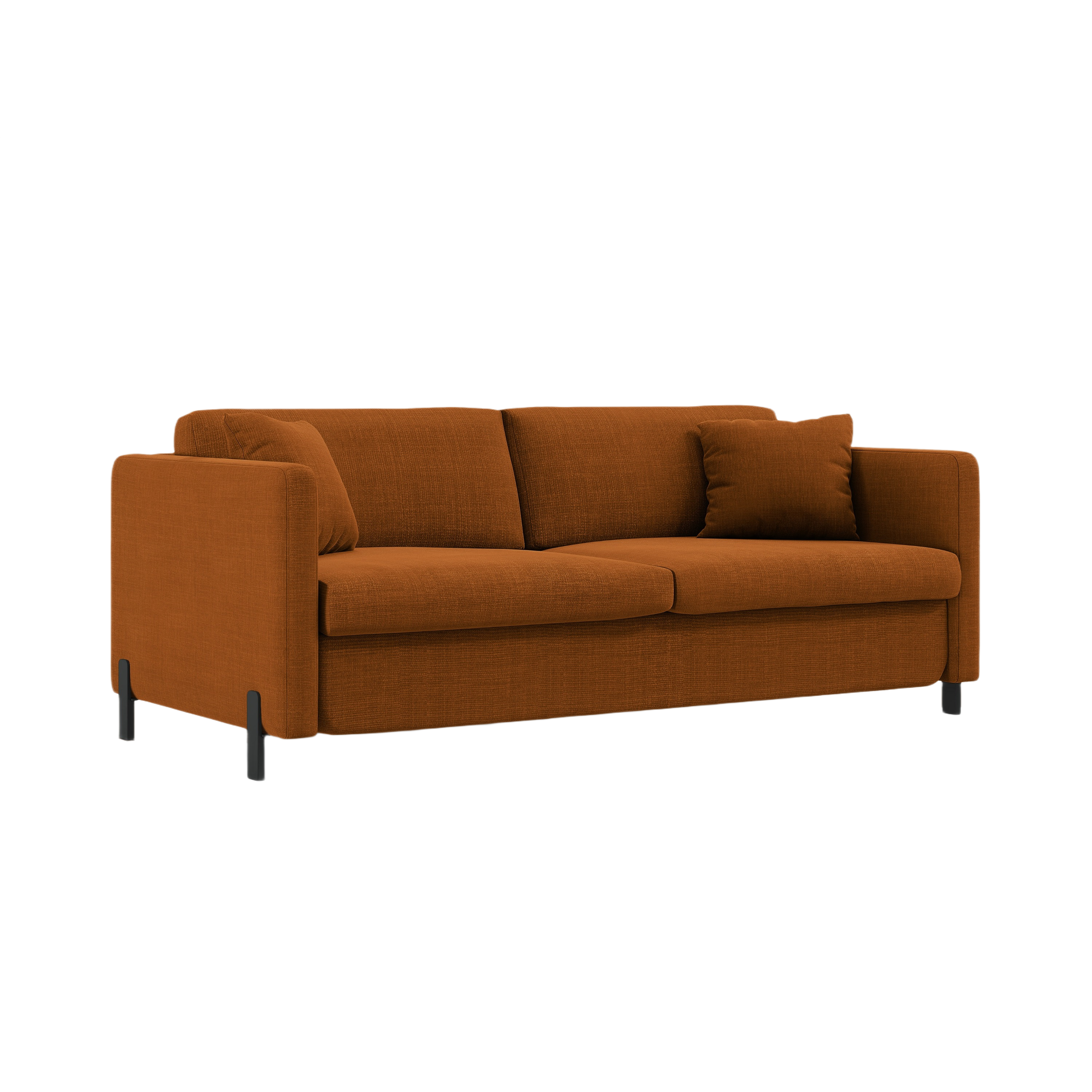 2-seater sofa with sleeping function GLORIA brick chenille