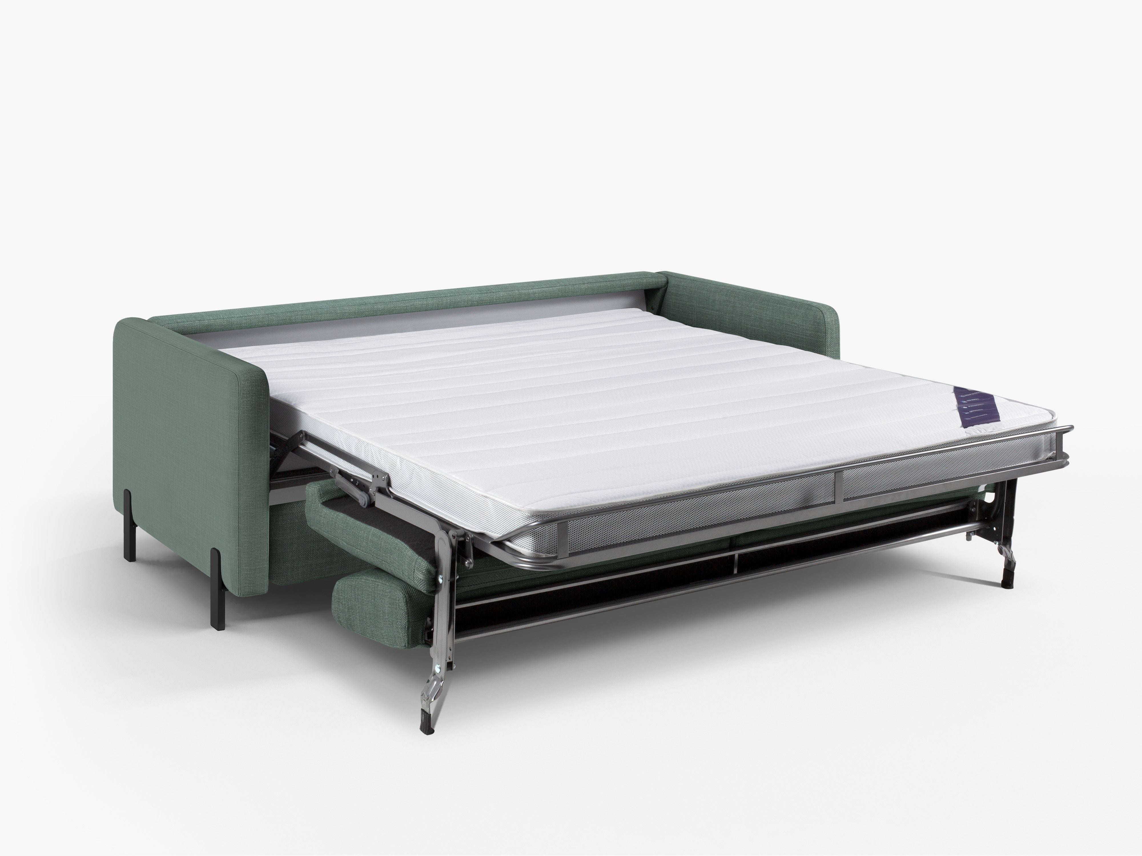 Sofa 2-Sitzer mit Schlaf-Funktion GLORIA mintgrüner Chenille