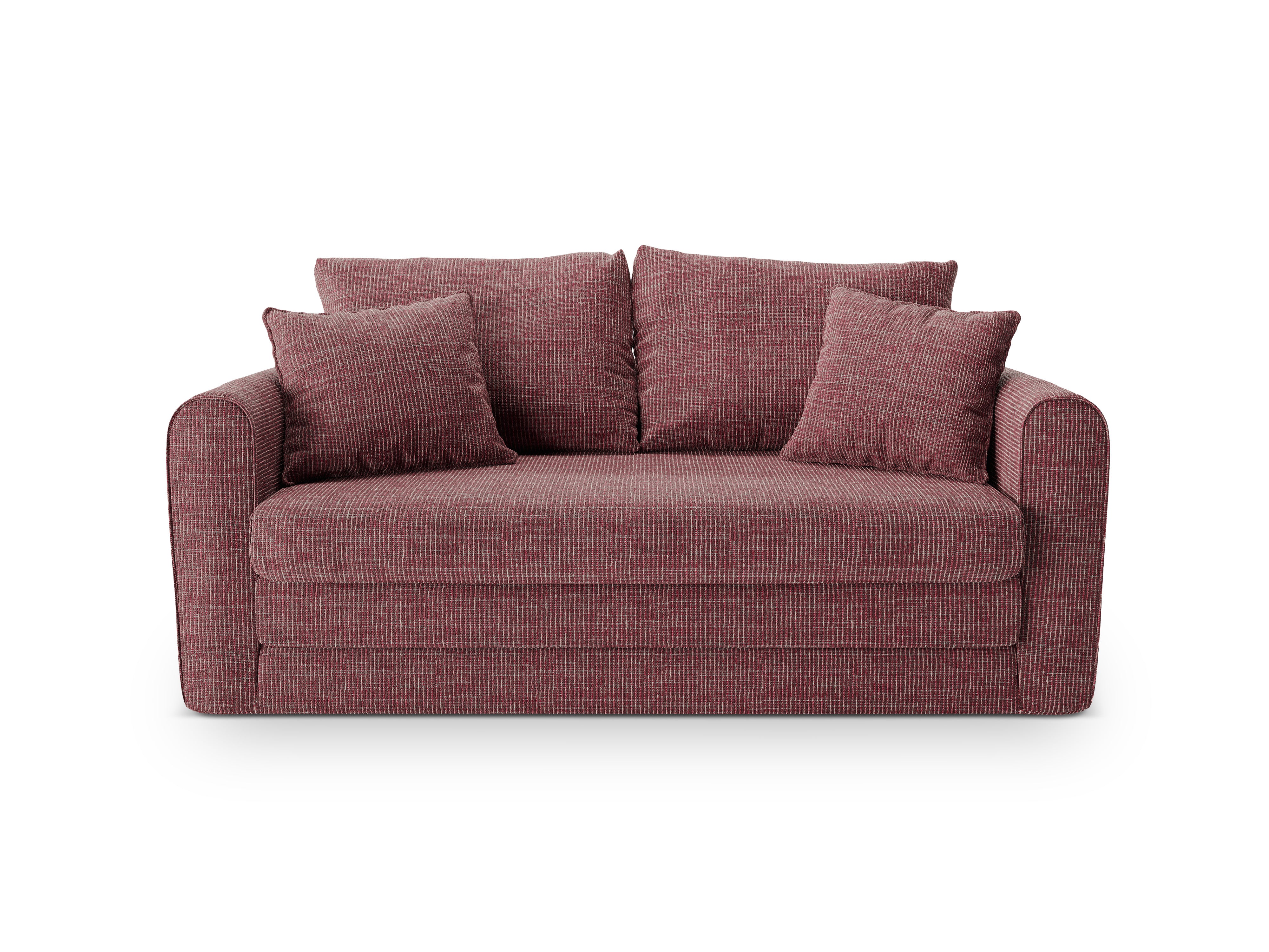 Sofa 2-Sitzer mit Schlaffunktion LIDO rot meliert